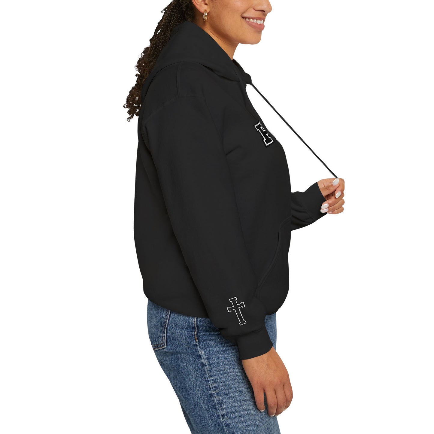 FAITH Collegiate Embroidered Hoodie  Bold faith. Everyday comfort.