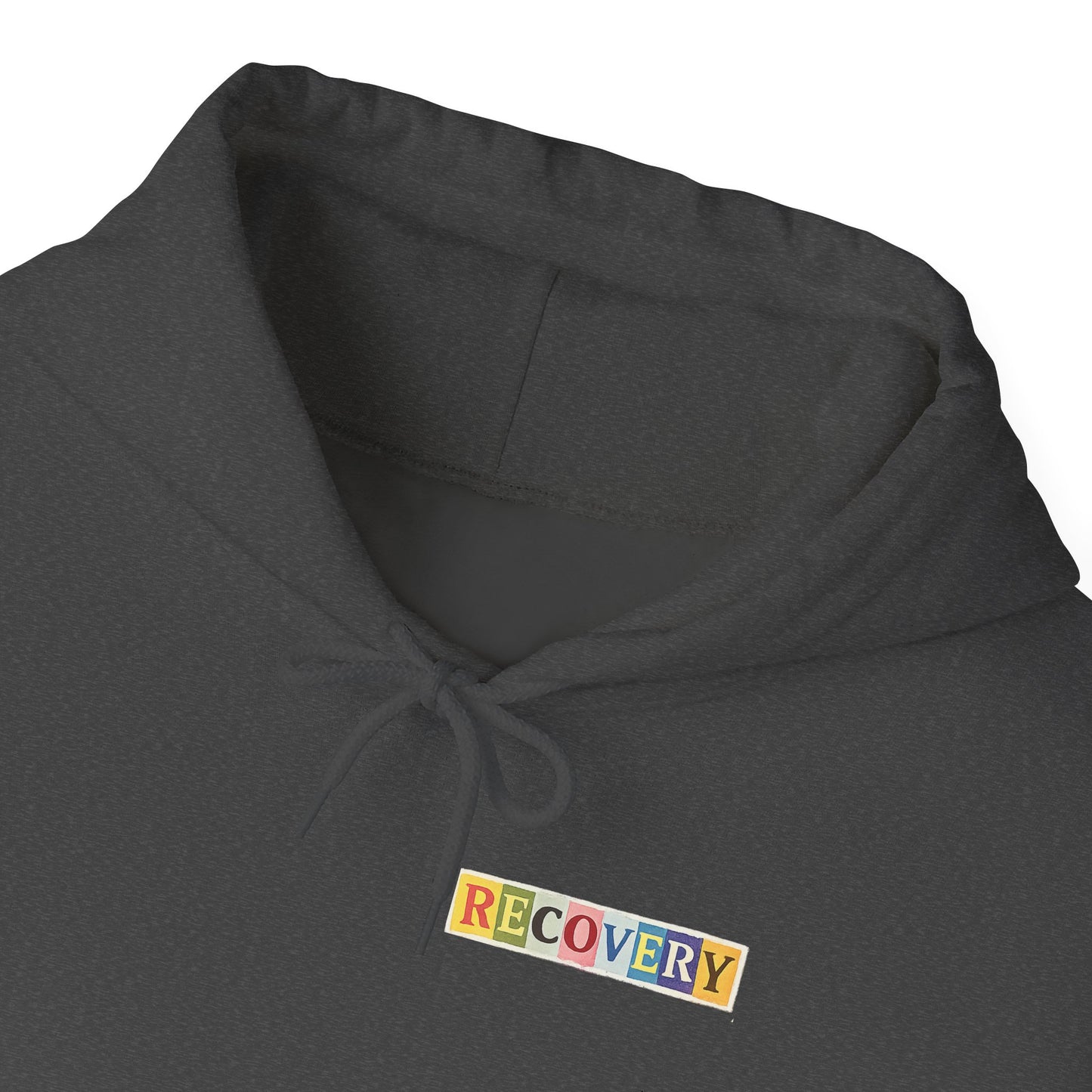 Recovery Words Hoodie — Inspirational Word Cloud Hooded Sweatshirt