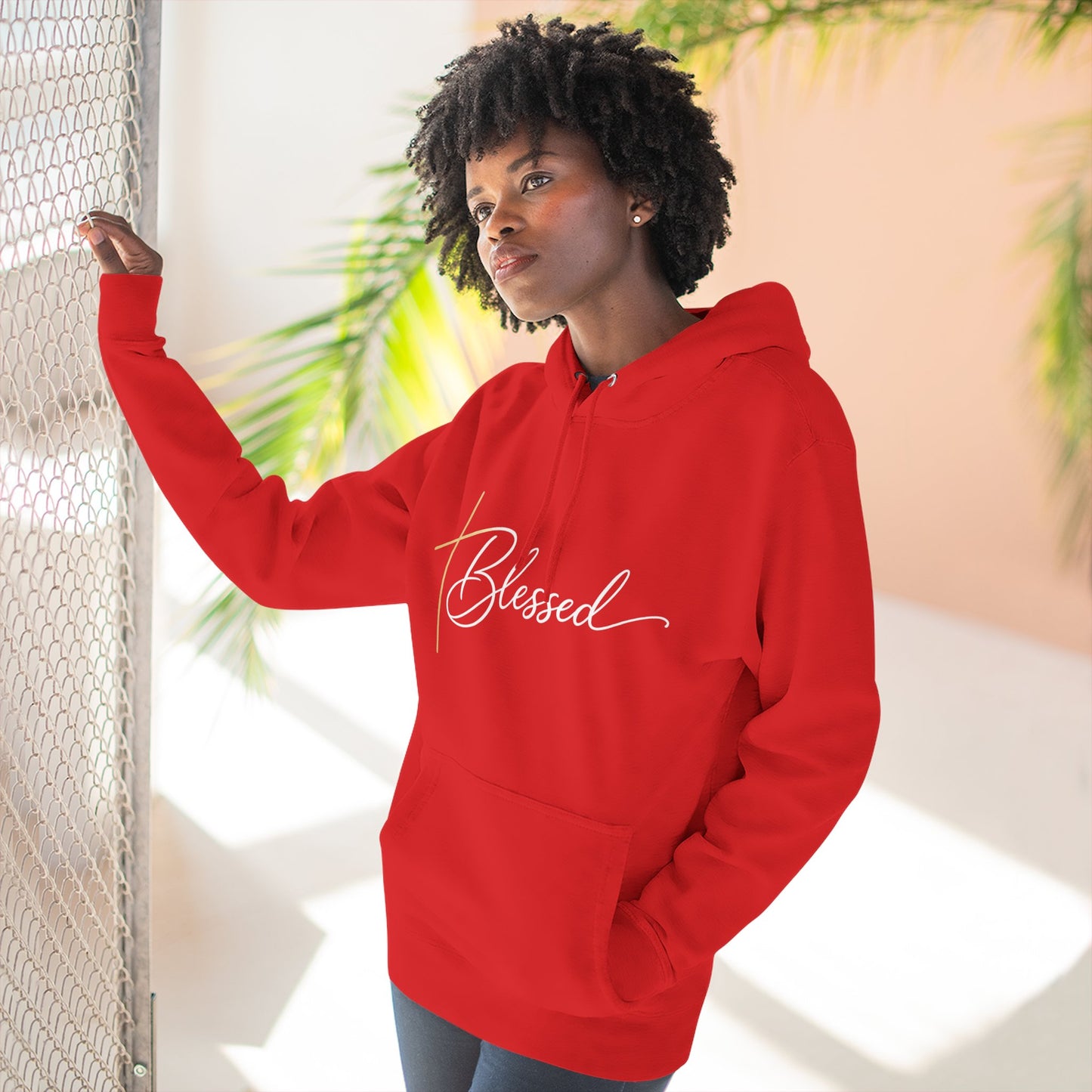 Blessed Script Hoodie — Minimalist Inspirational Pullover