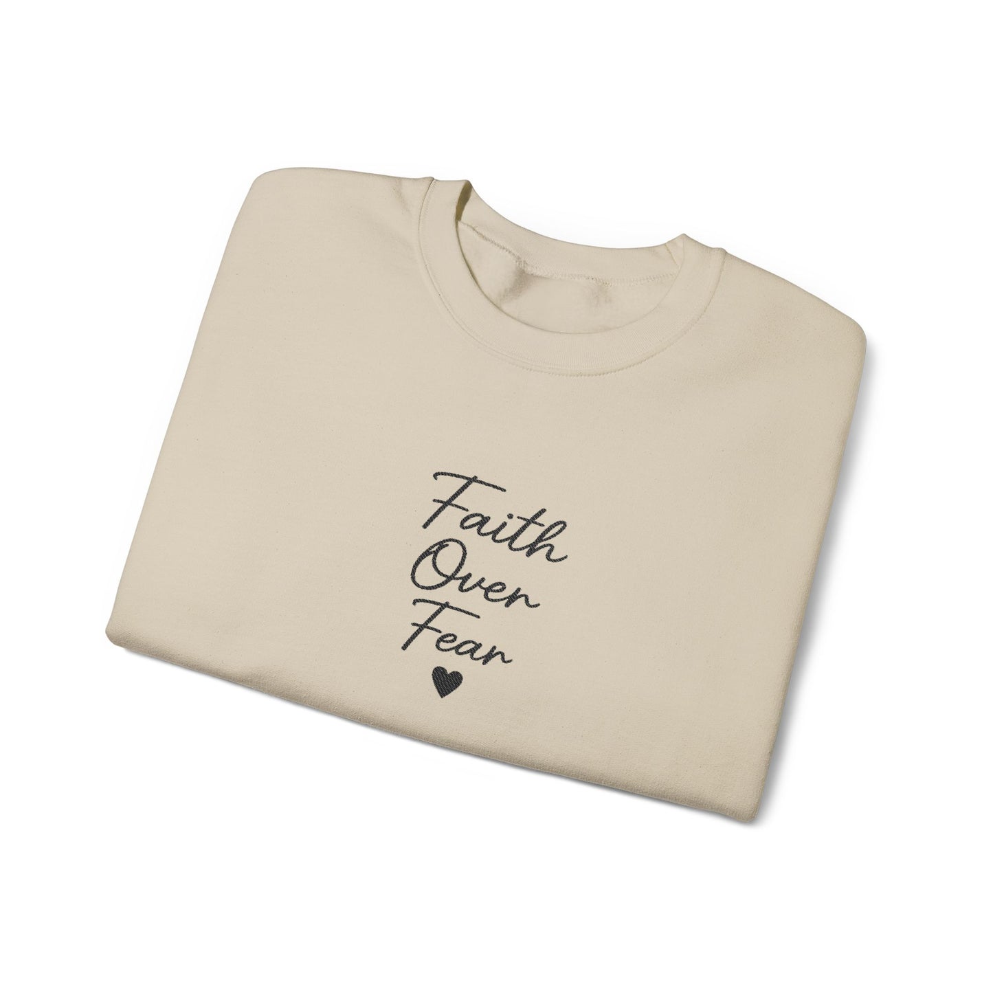 Embroidered "Faith Over Fear" Quietly Confident Christian Testimony
