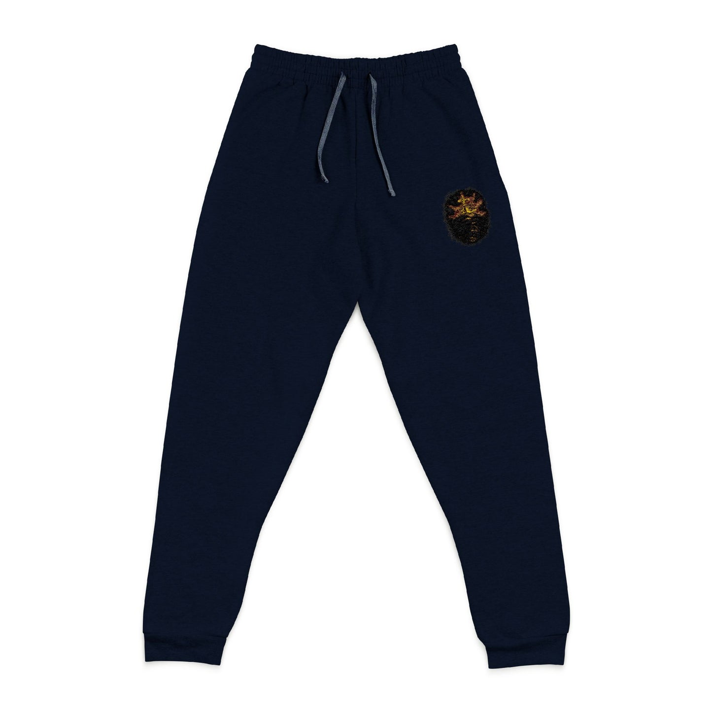 Faith Walk Embroidered Joggers — Cross & footprint Sweatpants