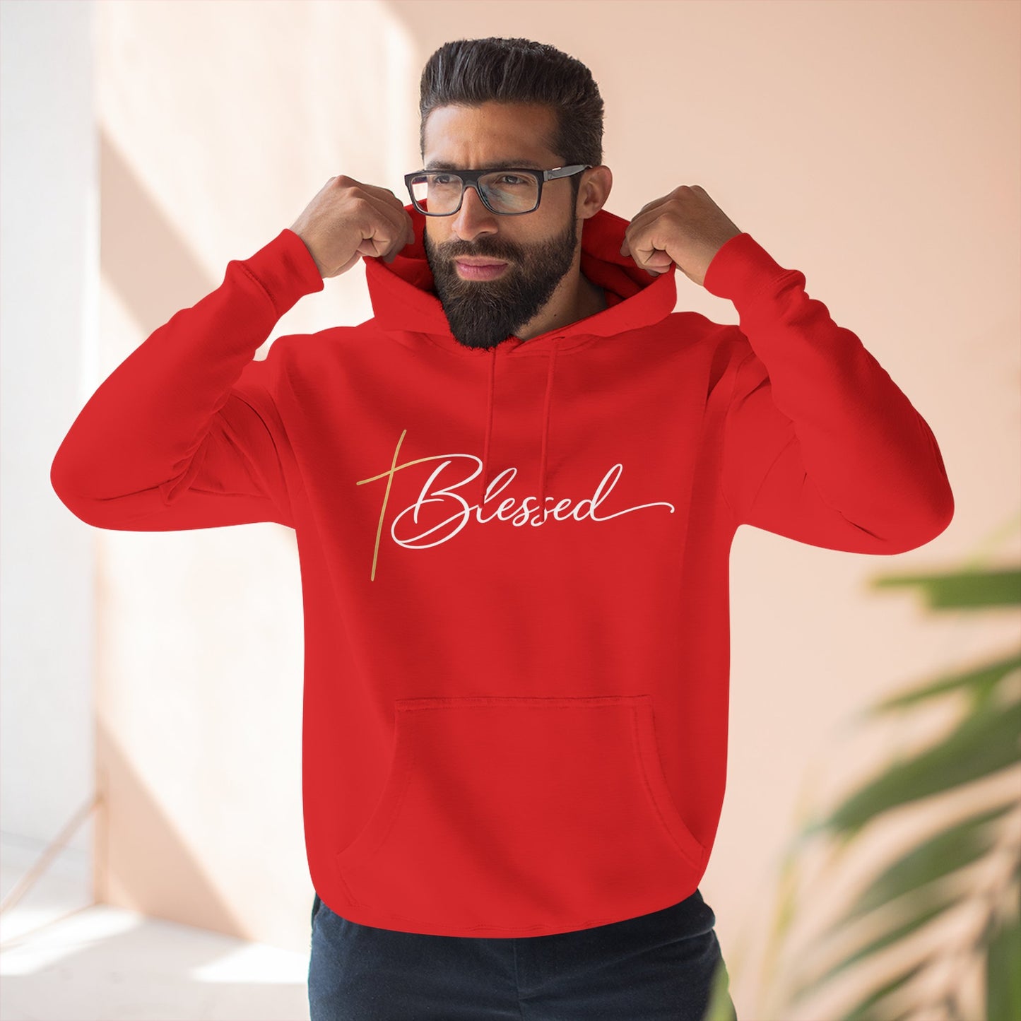 Blessed Script Hoodie — Minimalist Inspirational Pullover