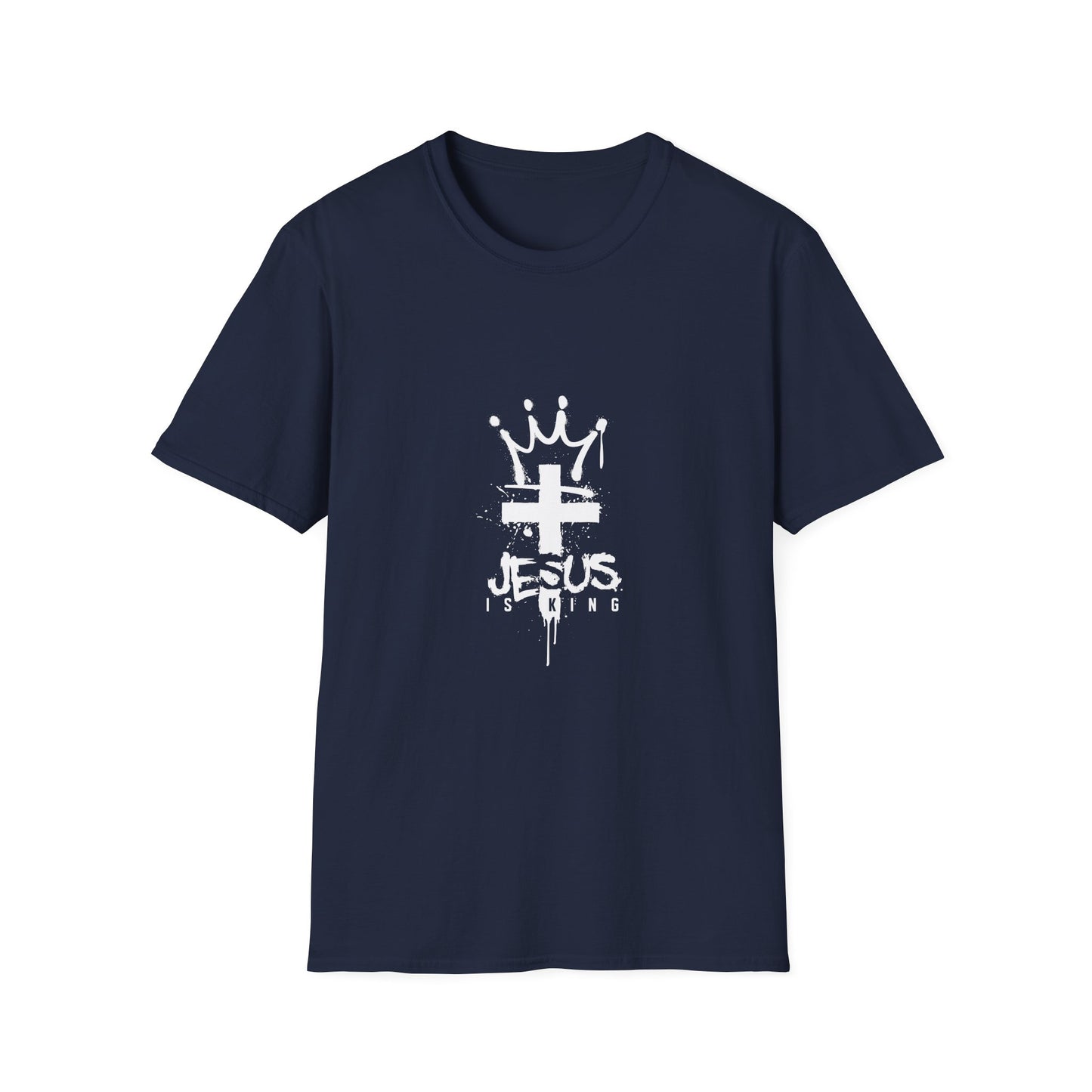 Jesus King T-Shirt — Crowned Cross Faith Graphic Tee