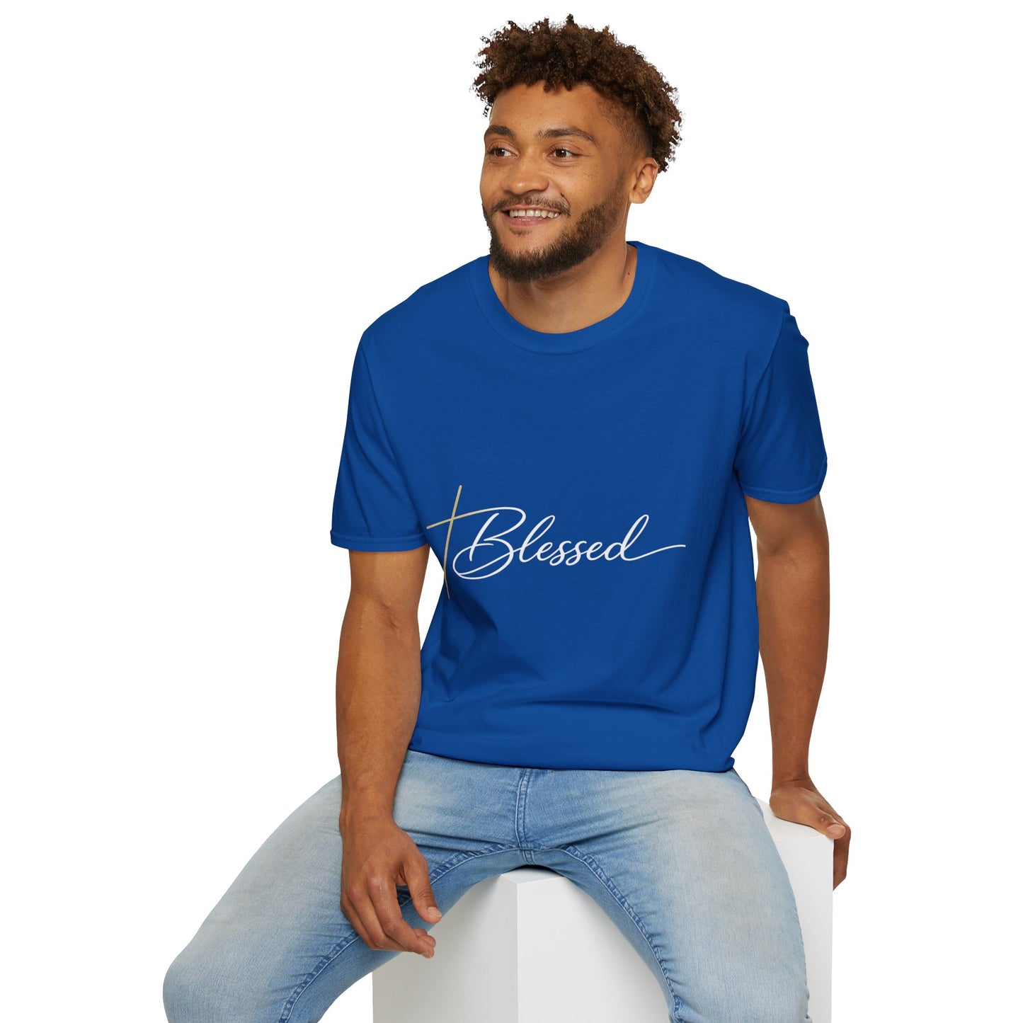 Minimal Gold Cross T-Shirt