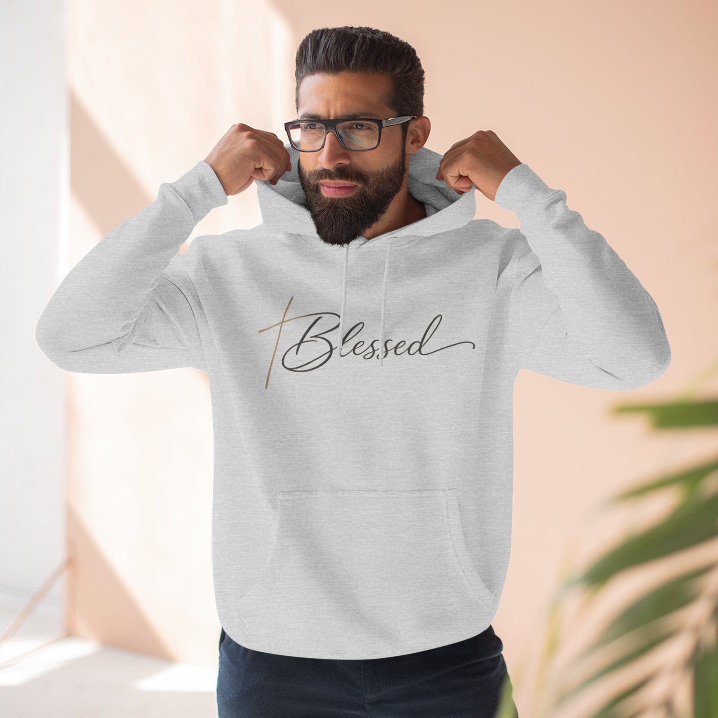 Blessed Script Hoodie — Minimalist Inspirational Pullover
