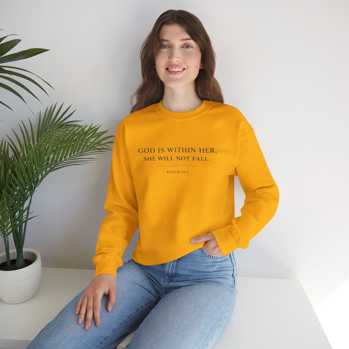 Embroidered Faith Crewneck Sweatshirt — Minimal Christian Pullover
