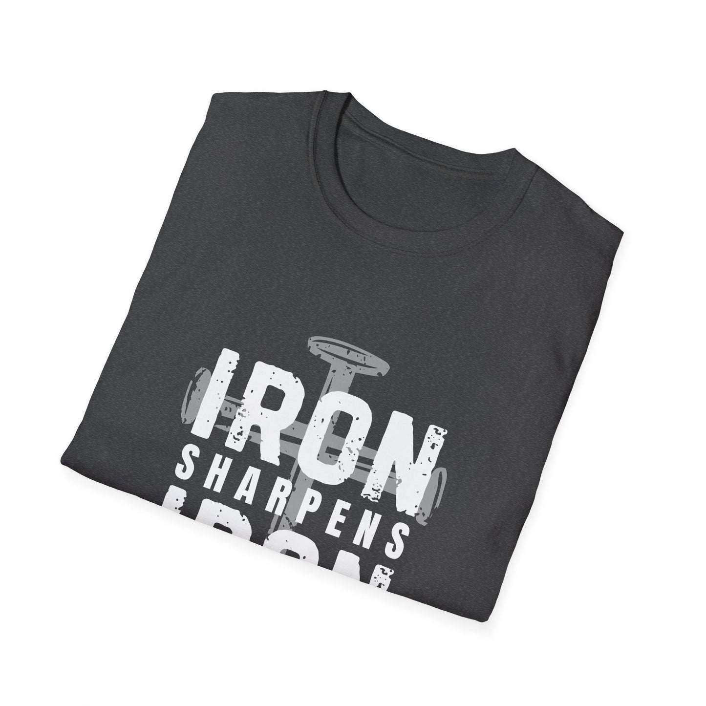 "Iron Sharpens Iron" - Distressed Cross Graphic T-Shirt
