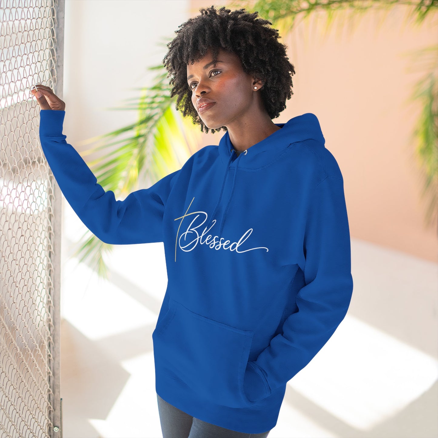 Blessed Script Hoodie — Minimalist Inspirational Pullover
