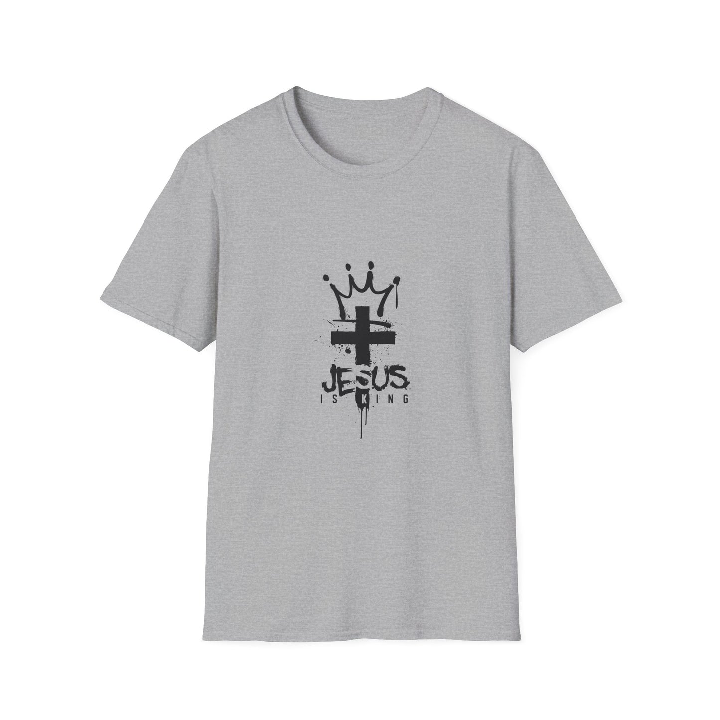 Jesus King T-Shirt — Crowned Cross Faith Graphic Tee