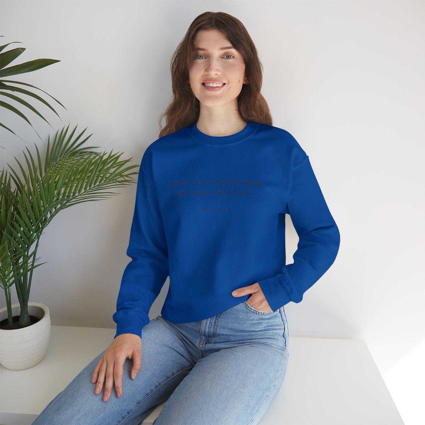Embroidered Faith Crewneck Sweatshirt — Minimal Christian Pullover