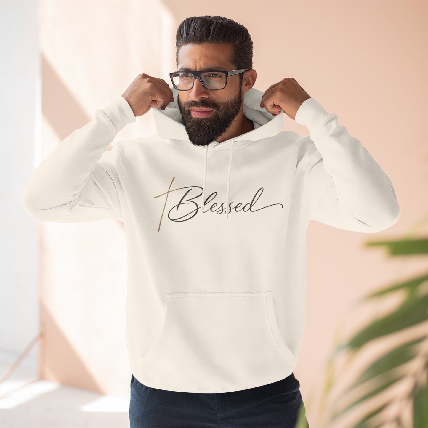 Blessed Script Hoodie — Minimalist Inspirational Pullover