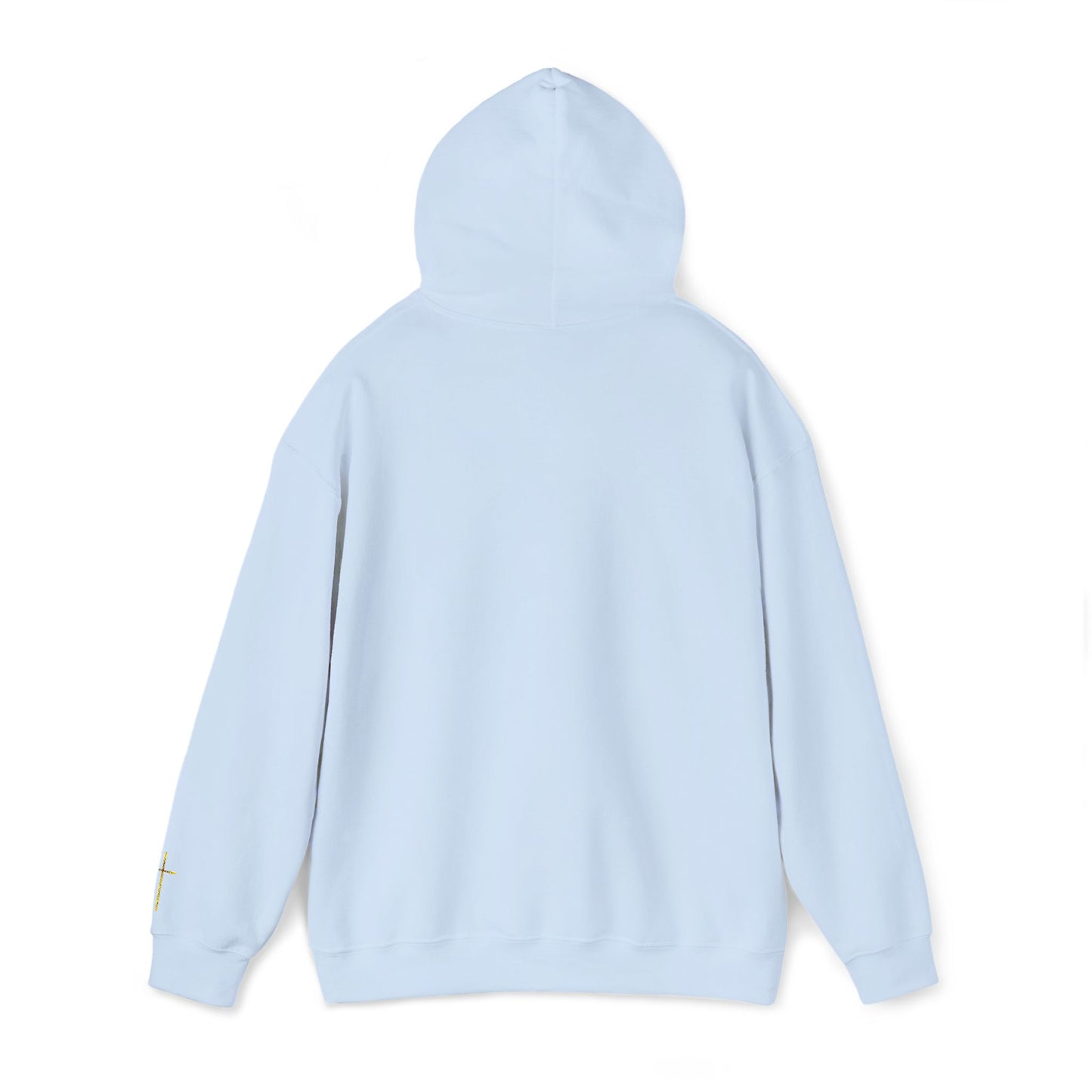Embroidered "Blessed Beyond Measure" — Faith-Inspired White Pullover with Gold Cross