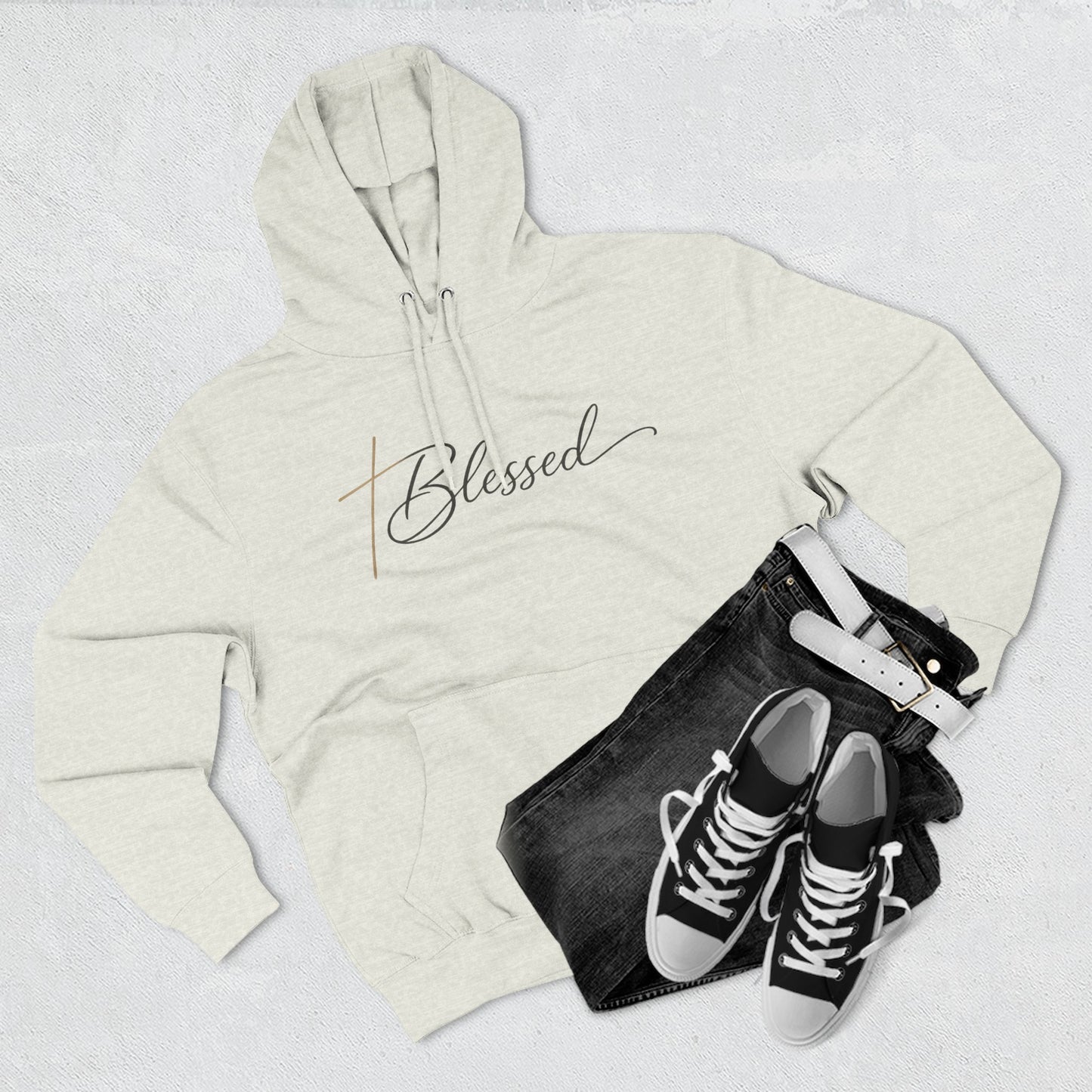 Blessed Script Hoodie — Minimalist Inspirational Pullover