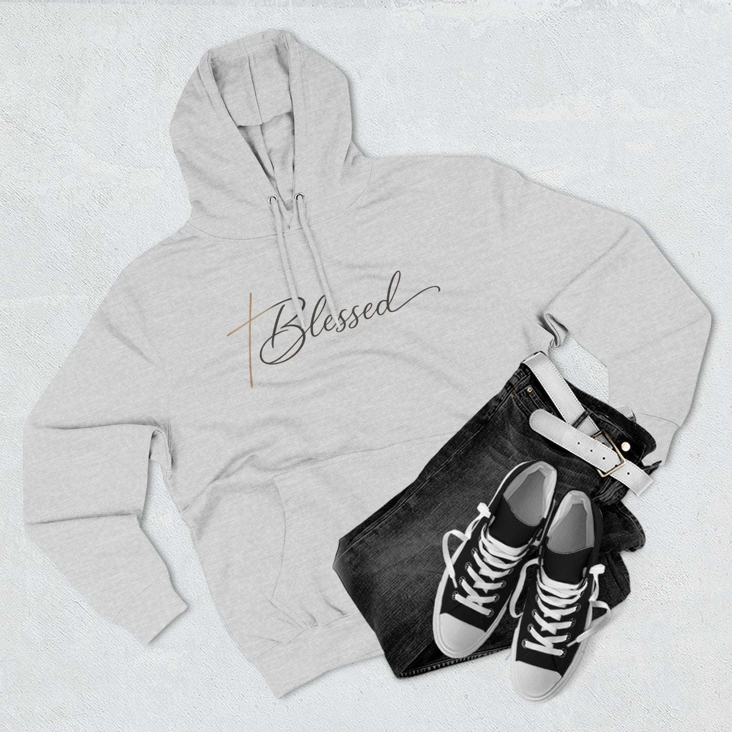 Blessed Script Hoodie — Minimalist Inspirational Pullover