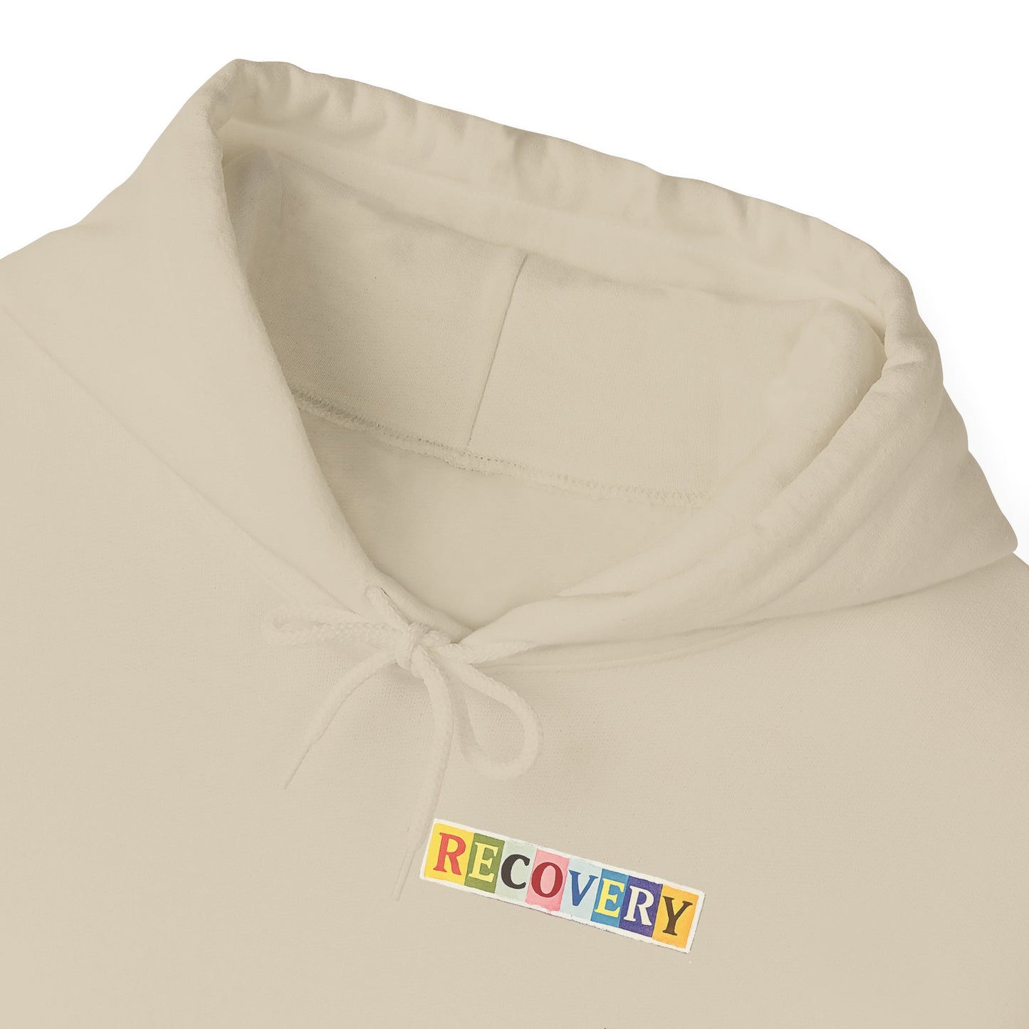 Recovery Words Hoodie — Inspirational Word Cloud Hooded Sweatshirt
