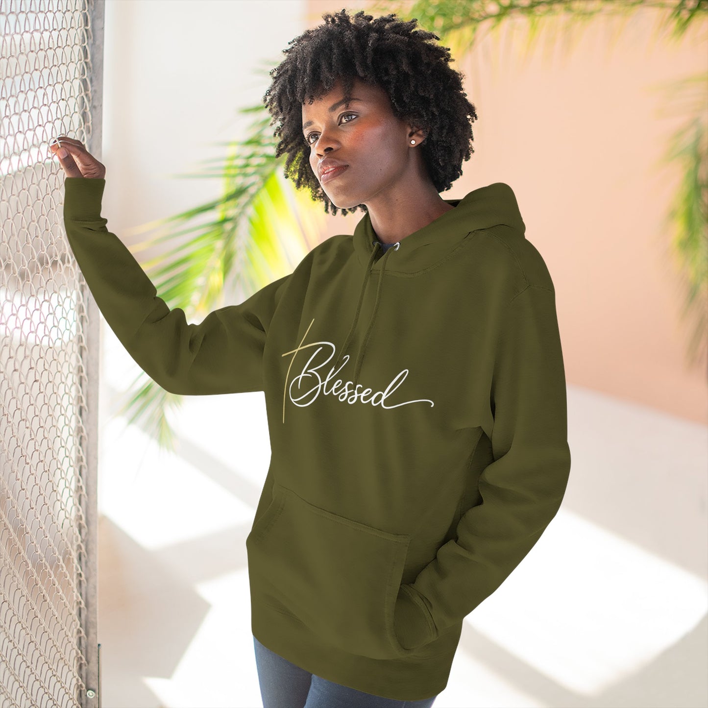 Blessed Script Hoodie — Minimalist Inspirational Pullover