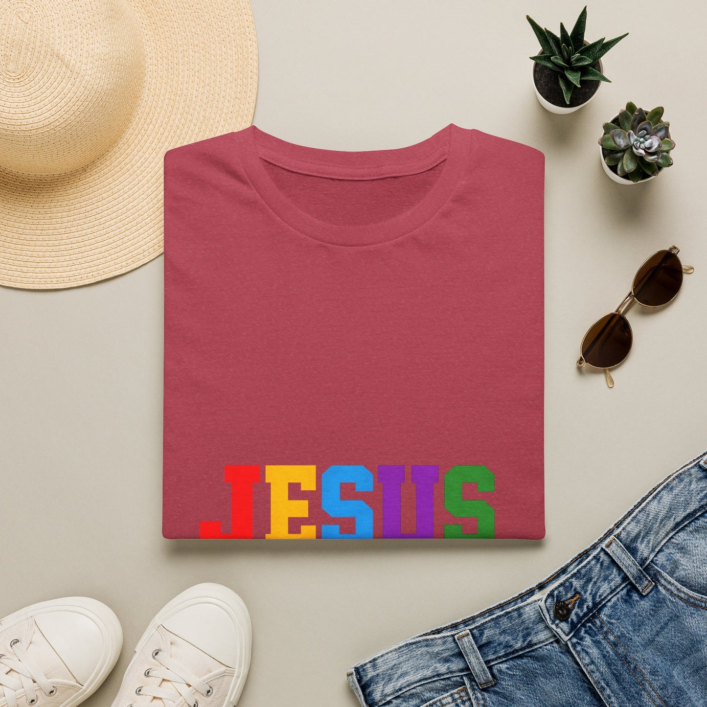"Jesus" Colorful Graphic Tee