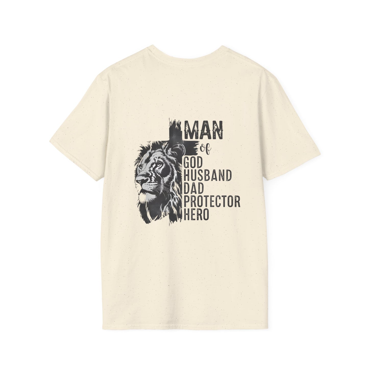 Lion Portrait Pocket T-Shirt — Minimalist Animal Graphic Tee