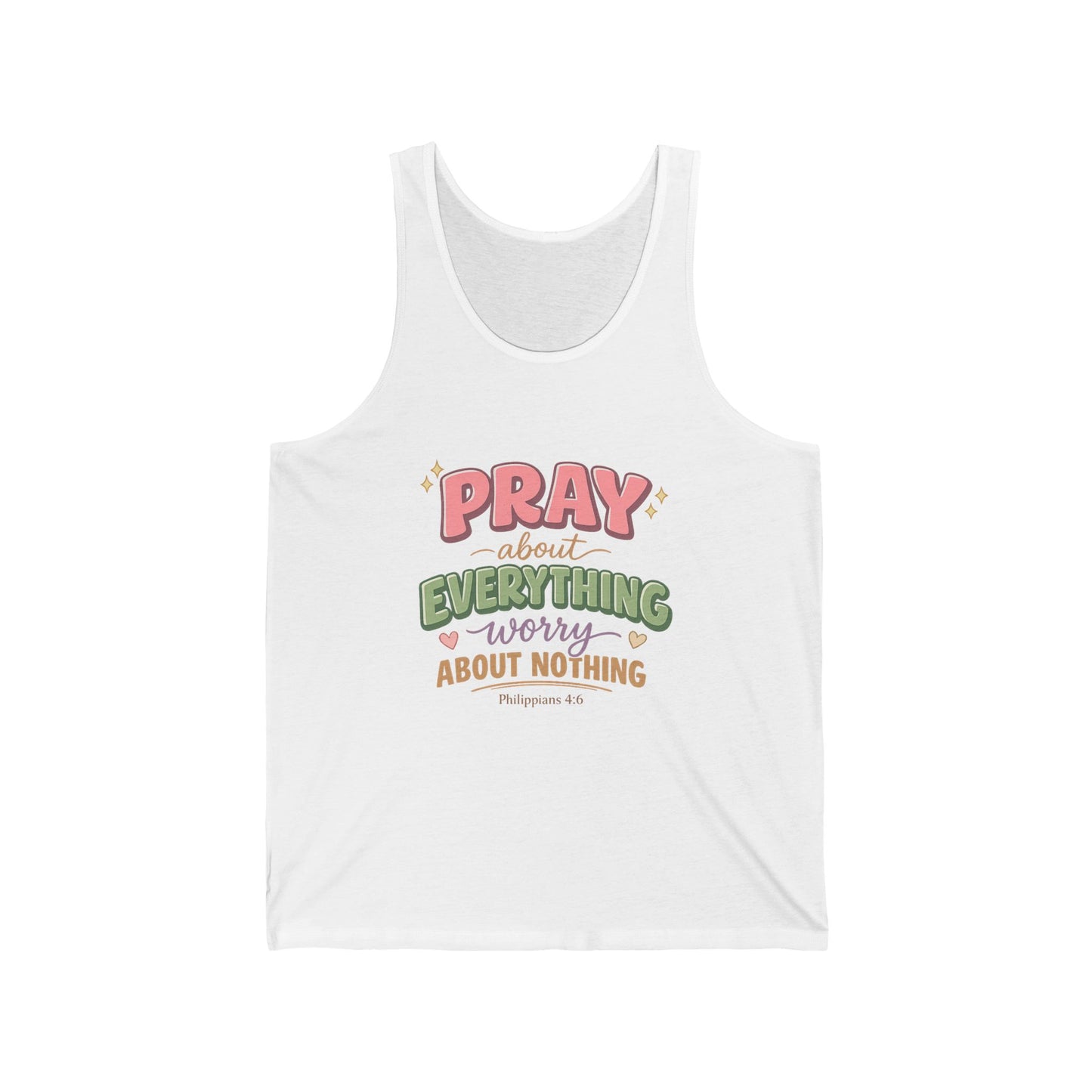 "Pray About Everything" Women's Tank Top — Faith-Based Inspirational Prayer Shirt