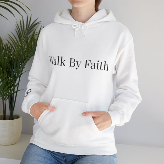 Walk by Faith Hoodie — Heart Cross Sleeve
