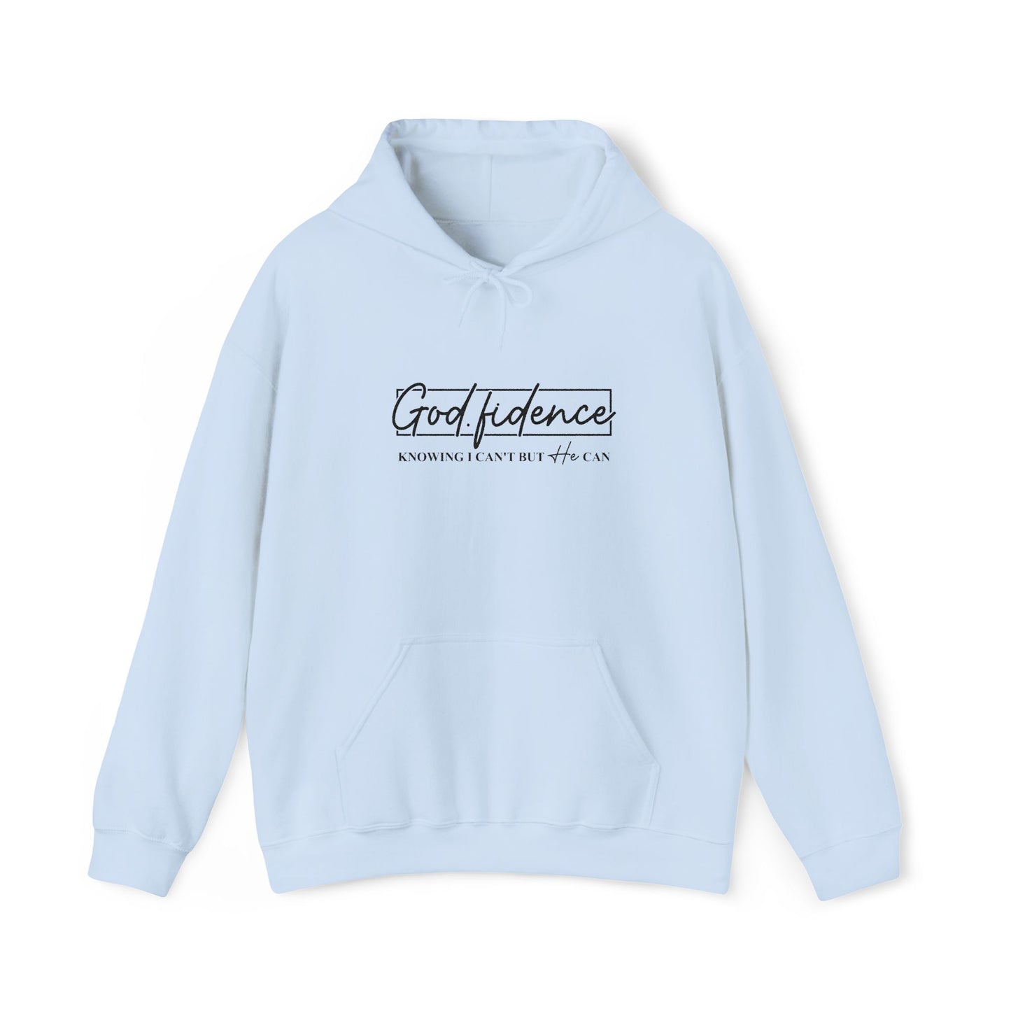 Embroidered "God.fidence" Hoodie — Faith Inspired Hooded Sweatshirt