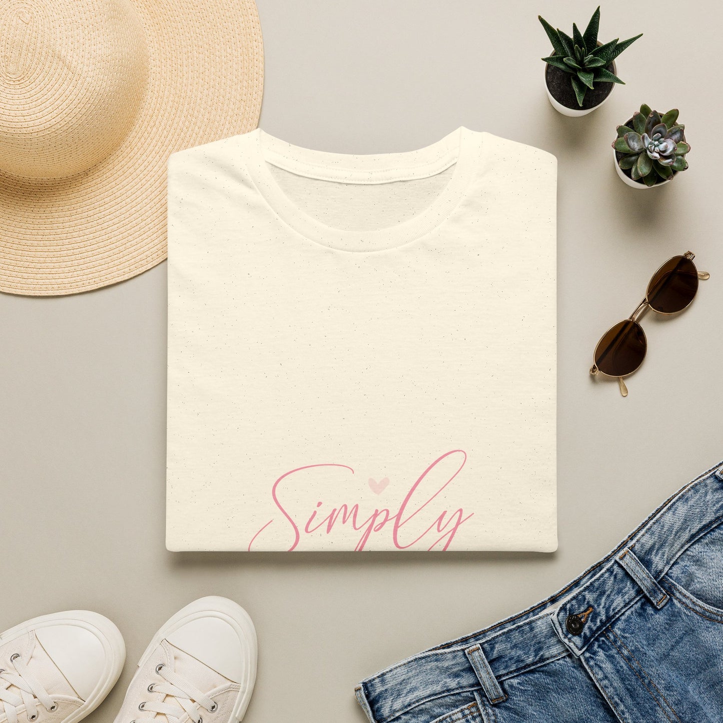 Simply Blessed T-Shirt — Pastel Script Faith Tee