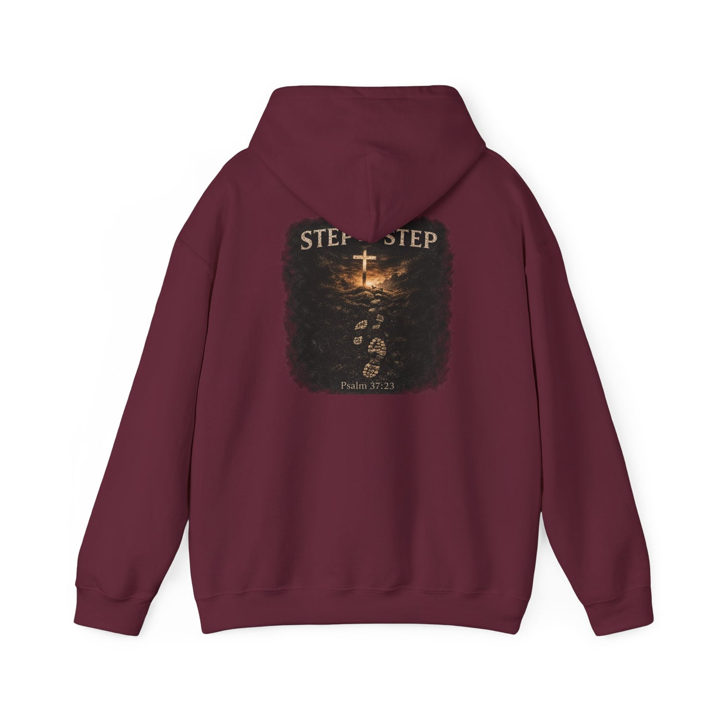 Psalm 23 'Step by Step' Christian Hoodie — Inspirational Faith Sweatshirt