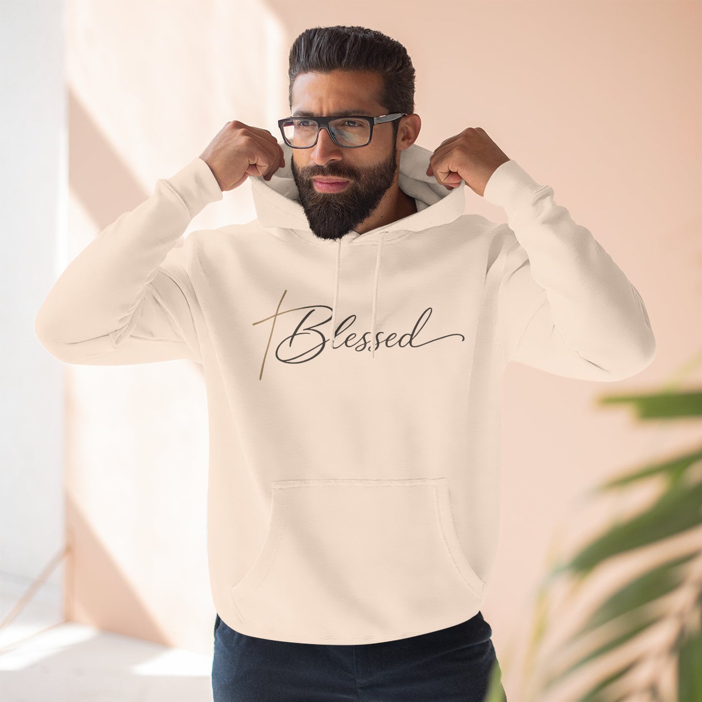 Blessed Script Hoodie — Minimalist Inspirational Pullover