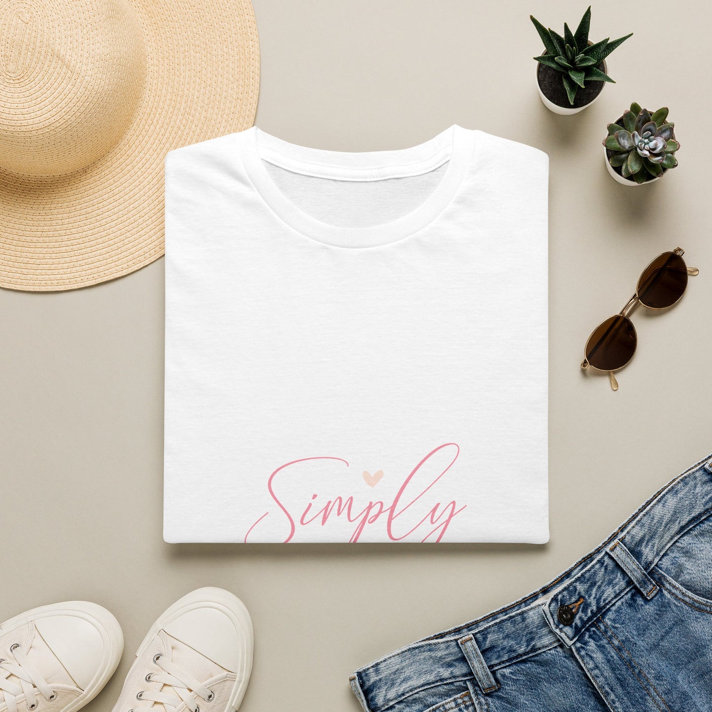 Simply Blessed T-Shirt — Pastel Script Faith Tee