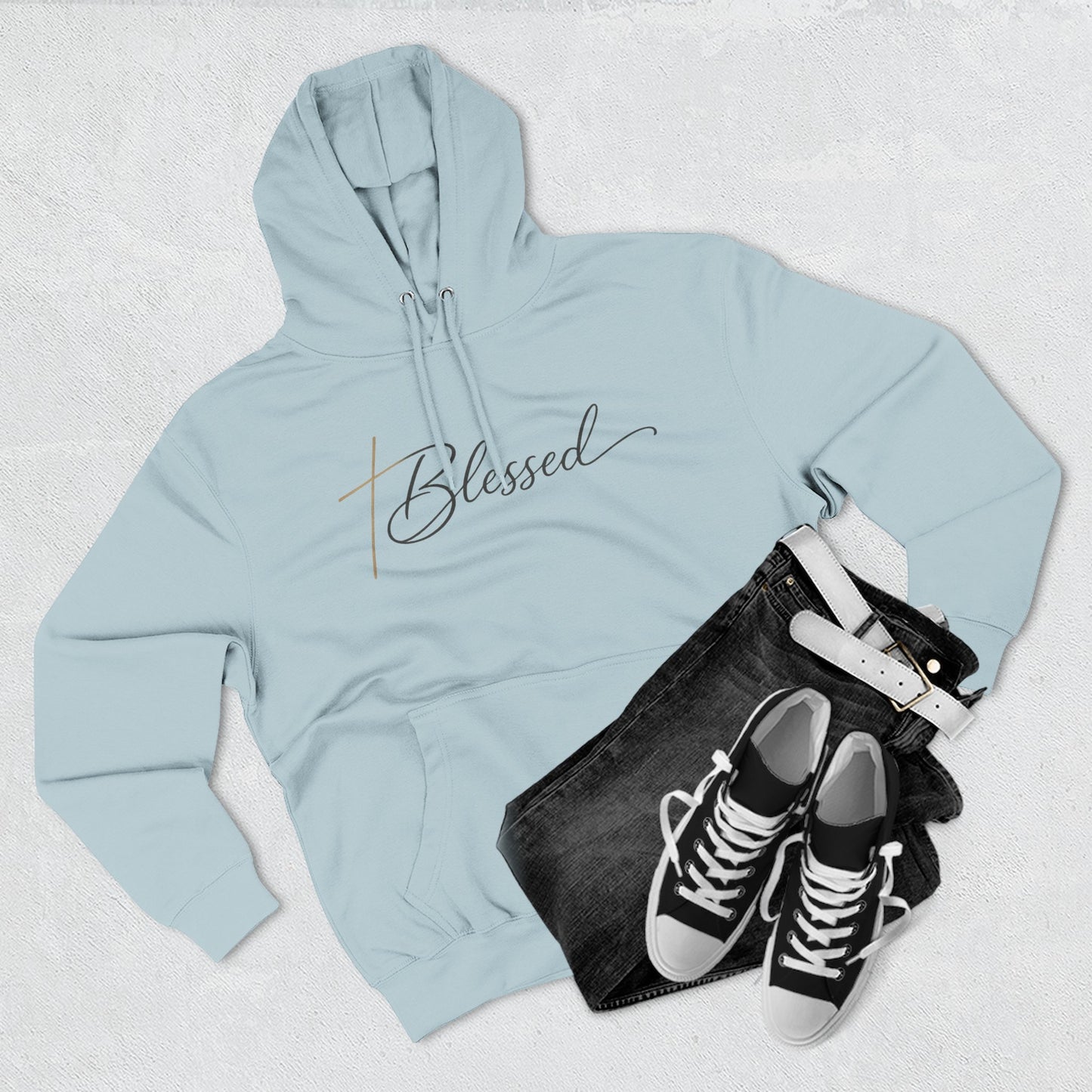 Blessed Script Hoodie — Minimalist Inspirational Pullover