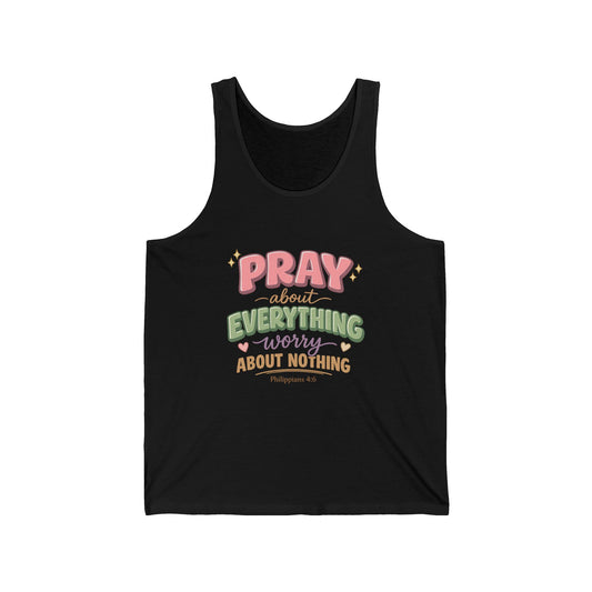 "Pray About Everything" Women's Tank Top — Faith-Based Inspirational Prayer Shirt