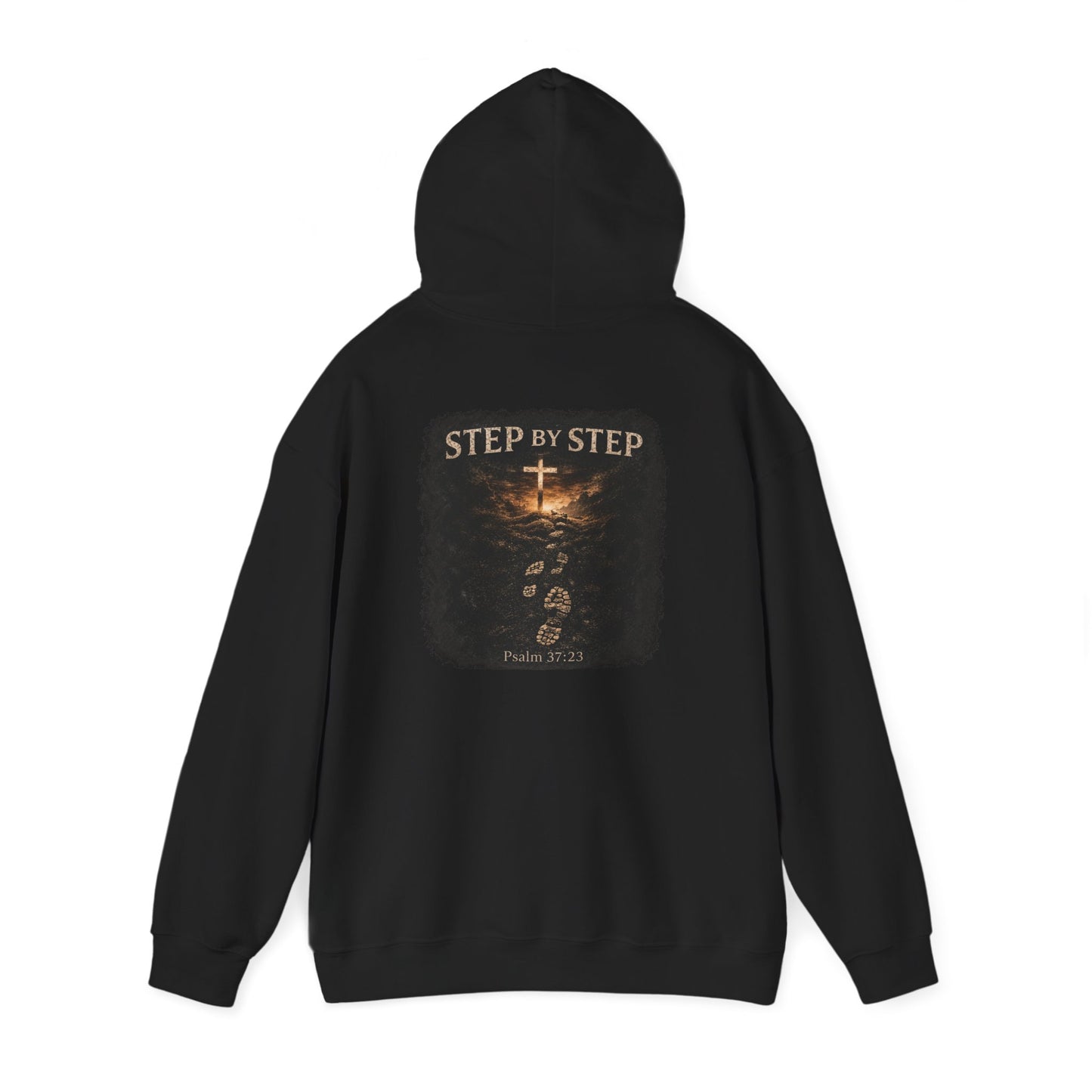Psalm 23 'Step by Step' Christian Hoodie — Inspirational Faith Sweatshirt