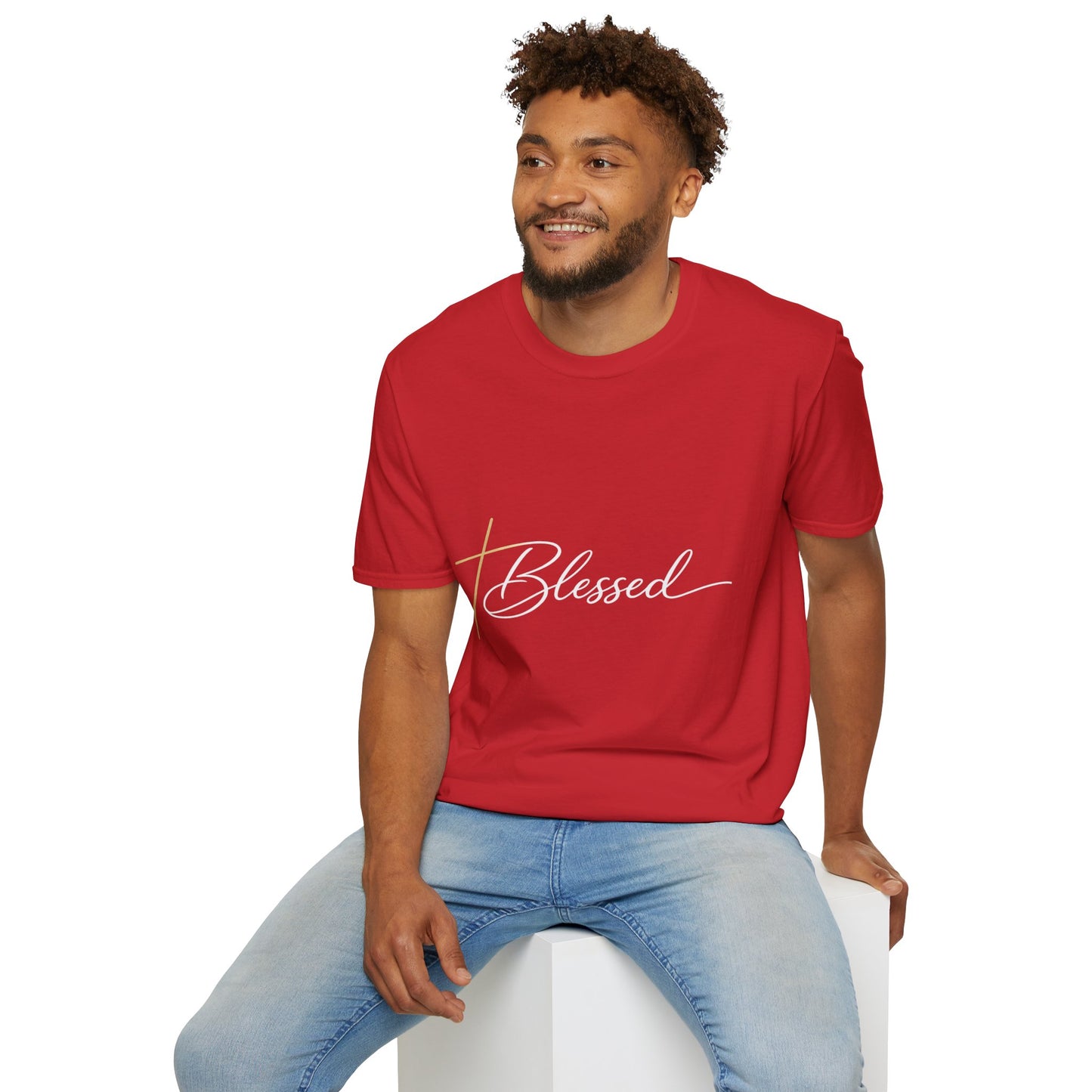 Minimal Gold Cross T-Shirt