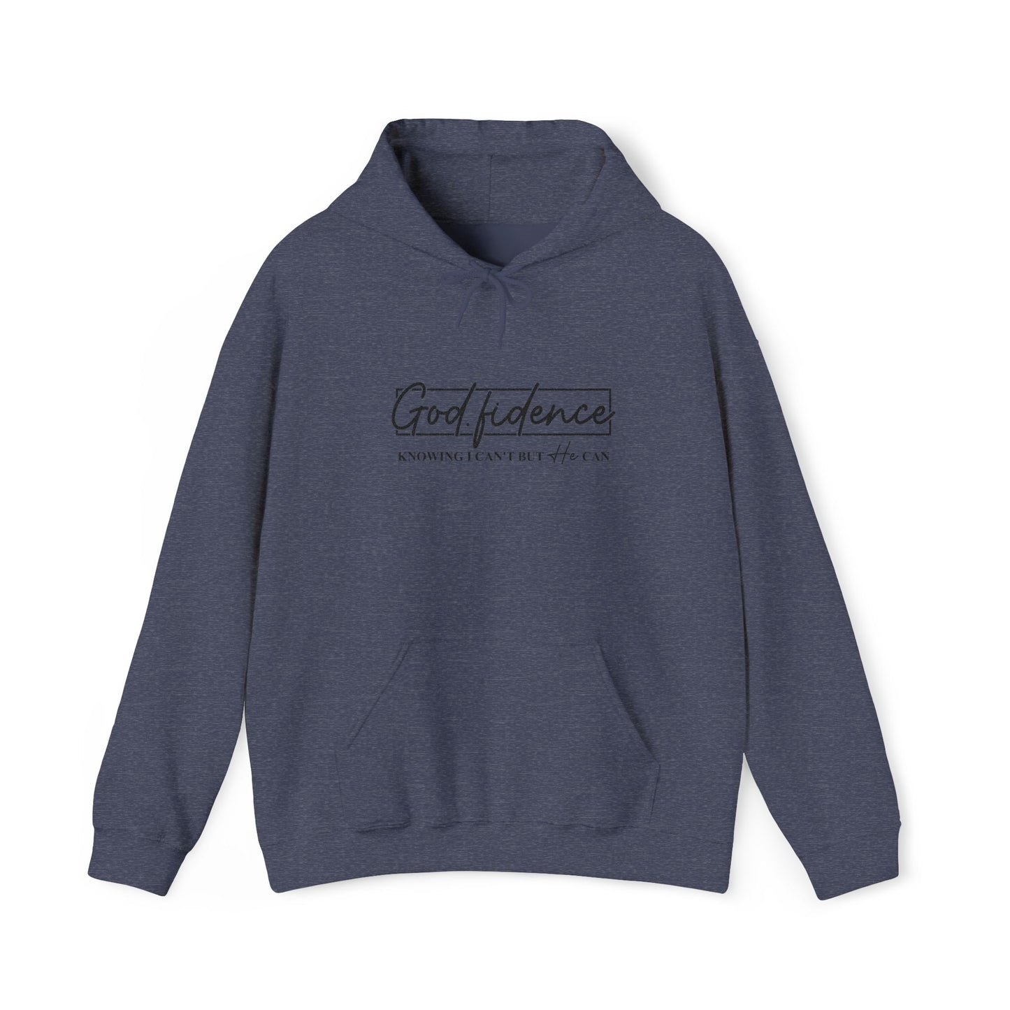 Embroidered "God.fidence" Hoodie — Faith Inspired Hooded Sweatshirt