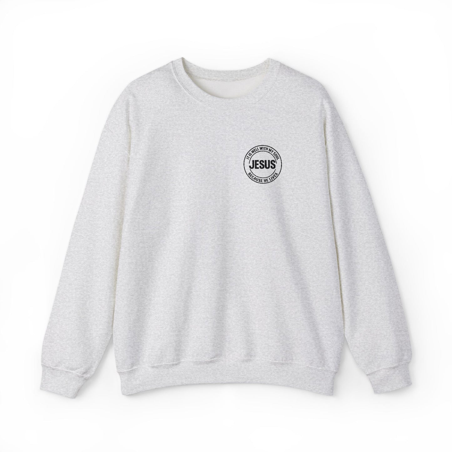 Embroidered "It is well with my soul" quiet statement of faith emblem sweatshirt