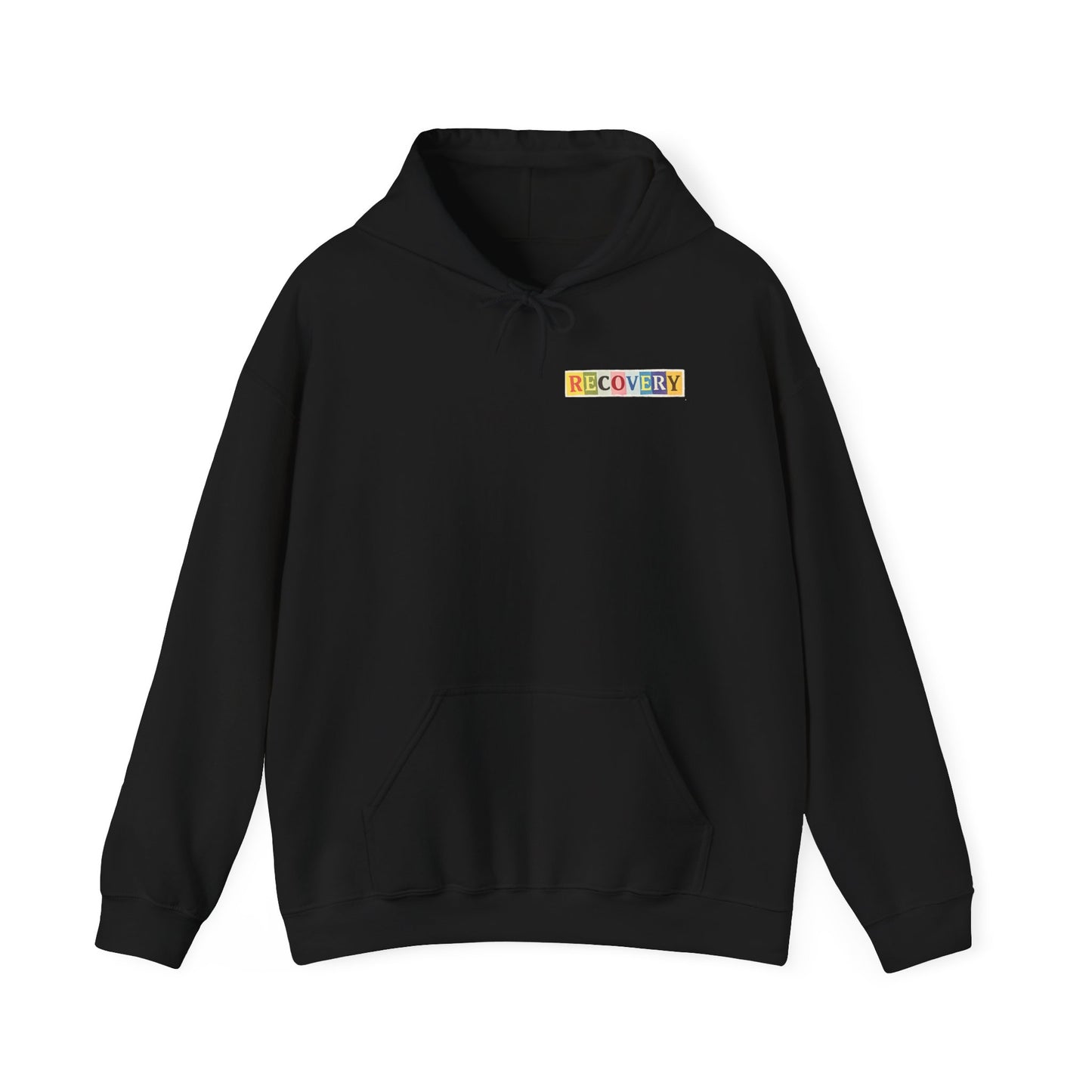 Recovery Words Hoodie — Inspirational Word Cloud Hooded Sweatshirt
