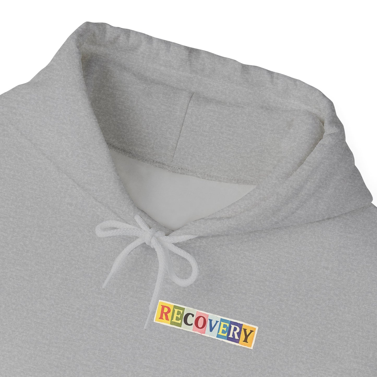 Recovery Words Hoodie — Inspirational Word Cloud Hooded Sweatshirt