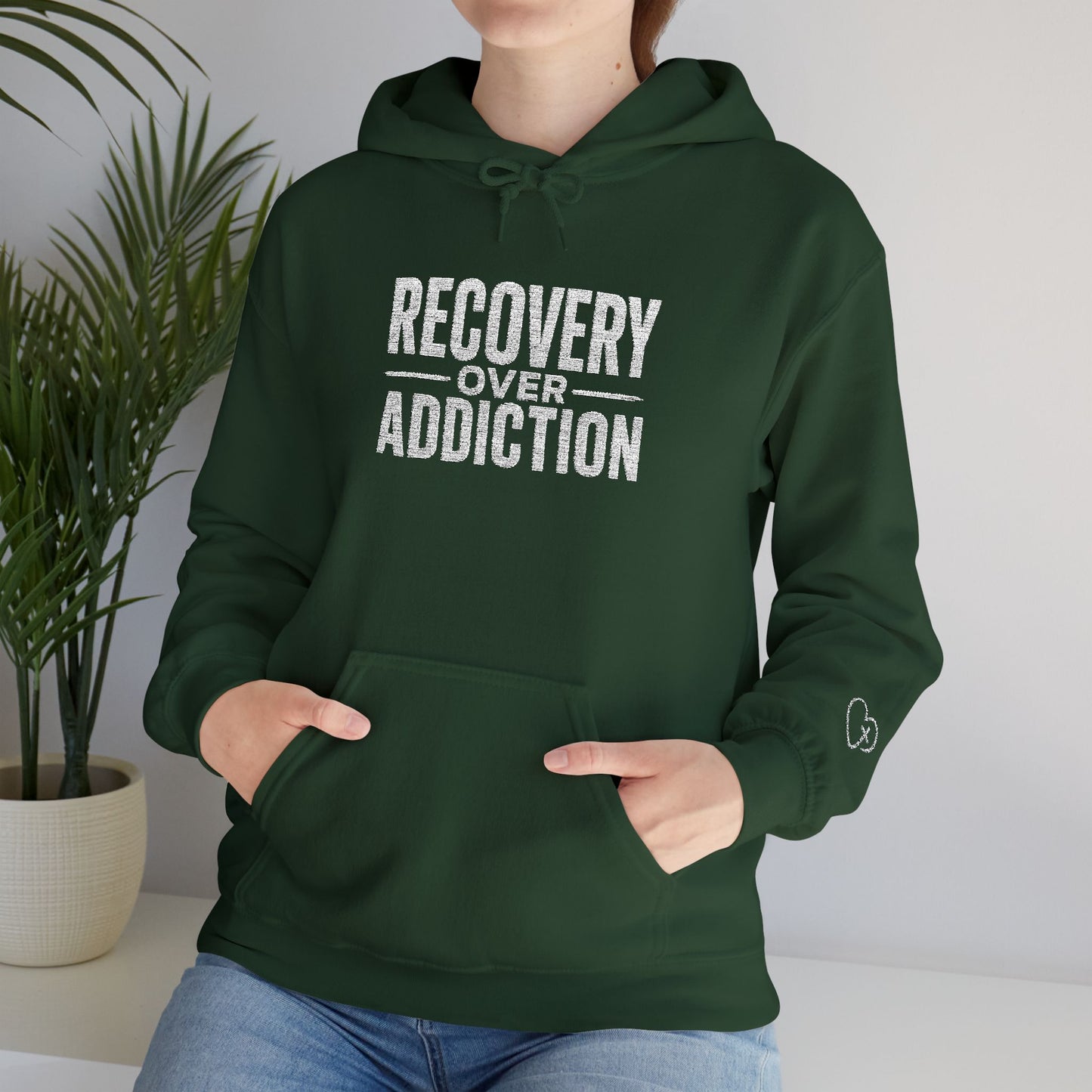 "Recovery over Addiction" Celebrate Your Recovery — Inspirational Recovery Pullover