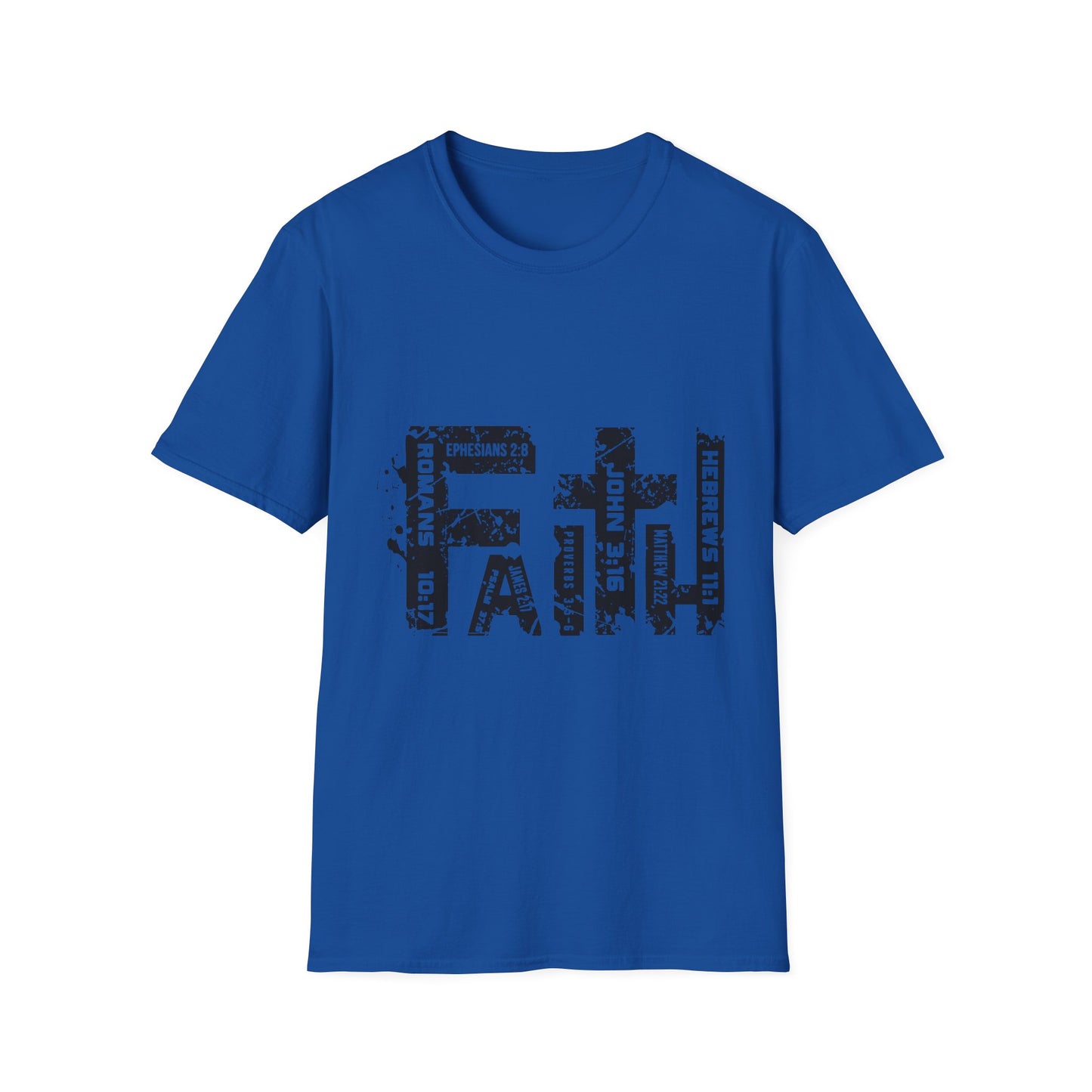 Faith Cross T-Shirt — Christian Scripture Graphic Tee (Ephesians 2:8)