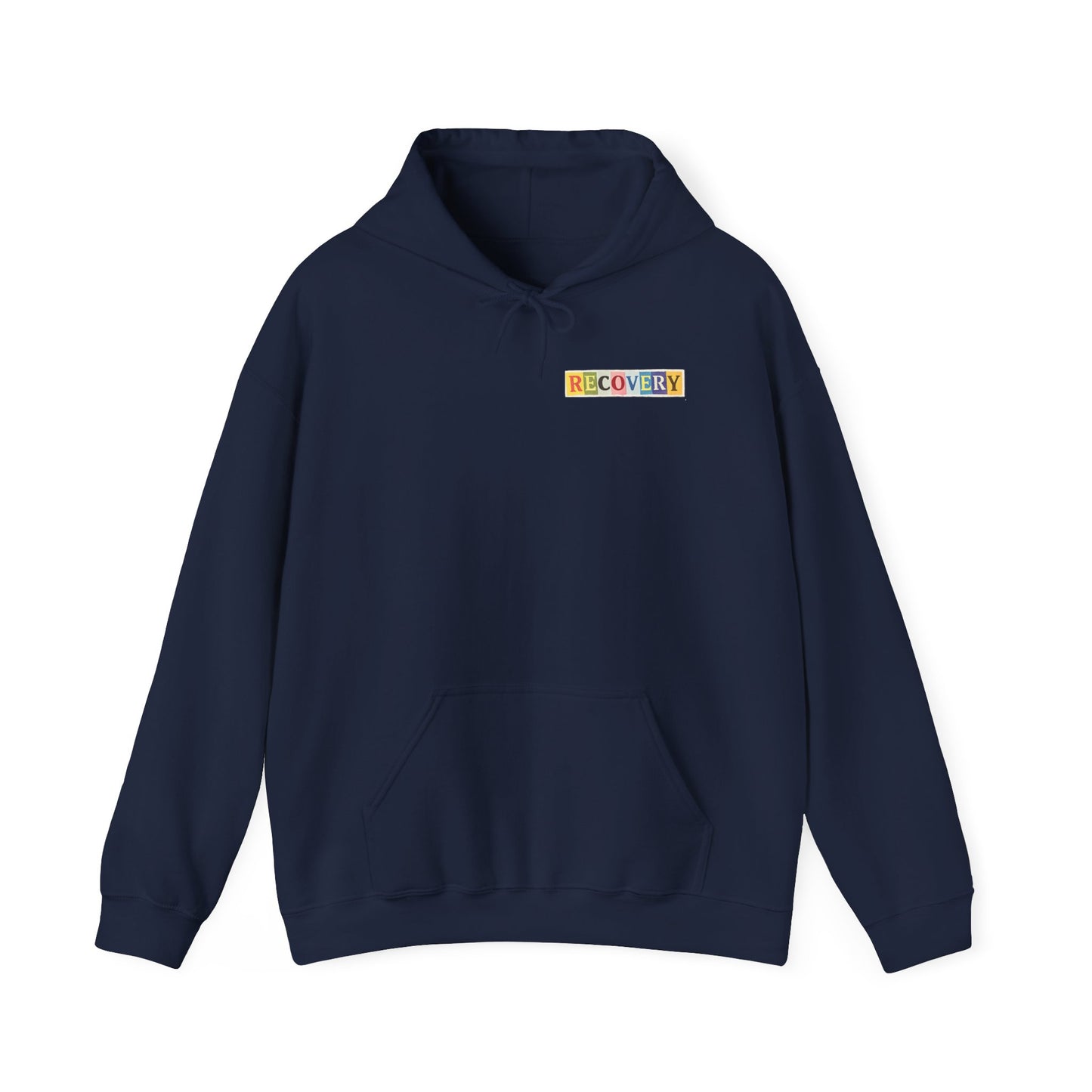 Recovery Words Hoodie — Inspirational Word Cloud Hooded Sweatshirt