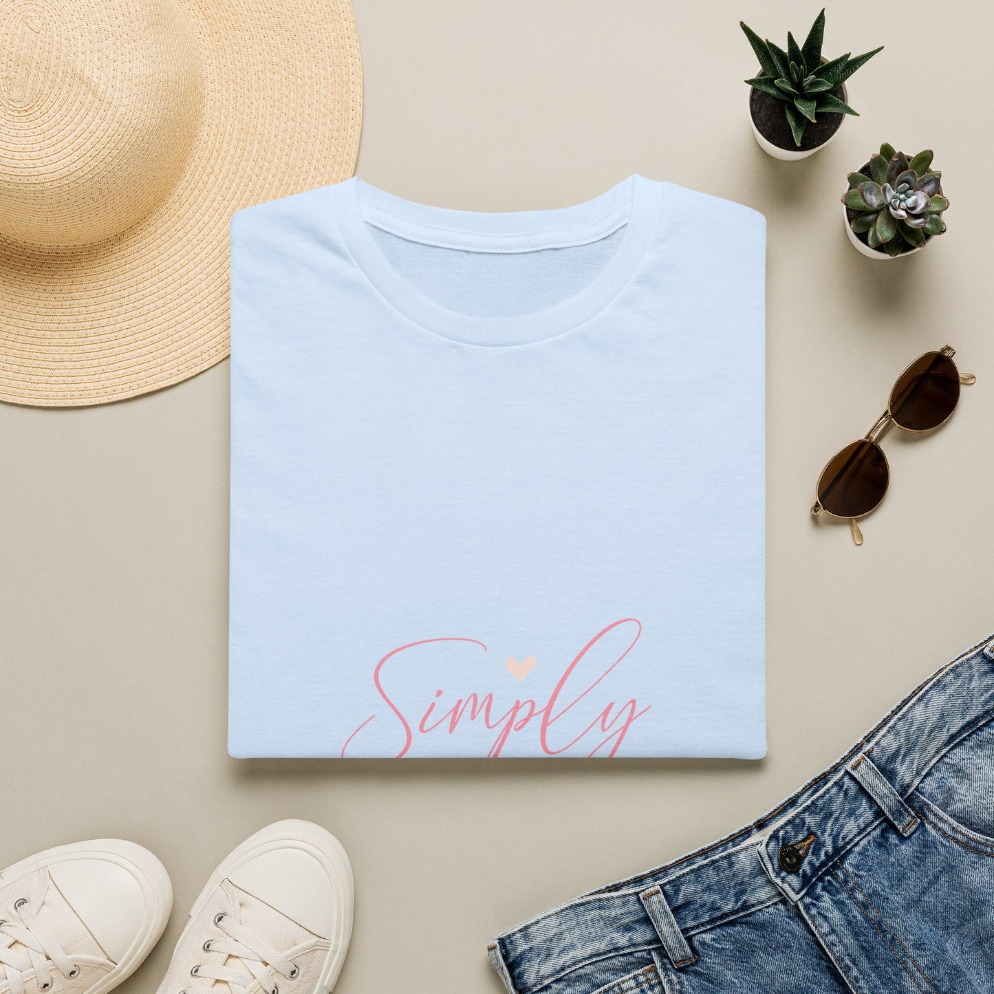 Simply Blessed T-Shirt — Pastel Script Faith Tee
