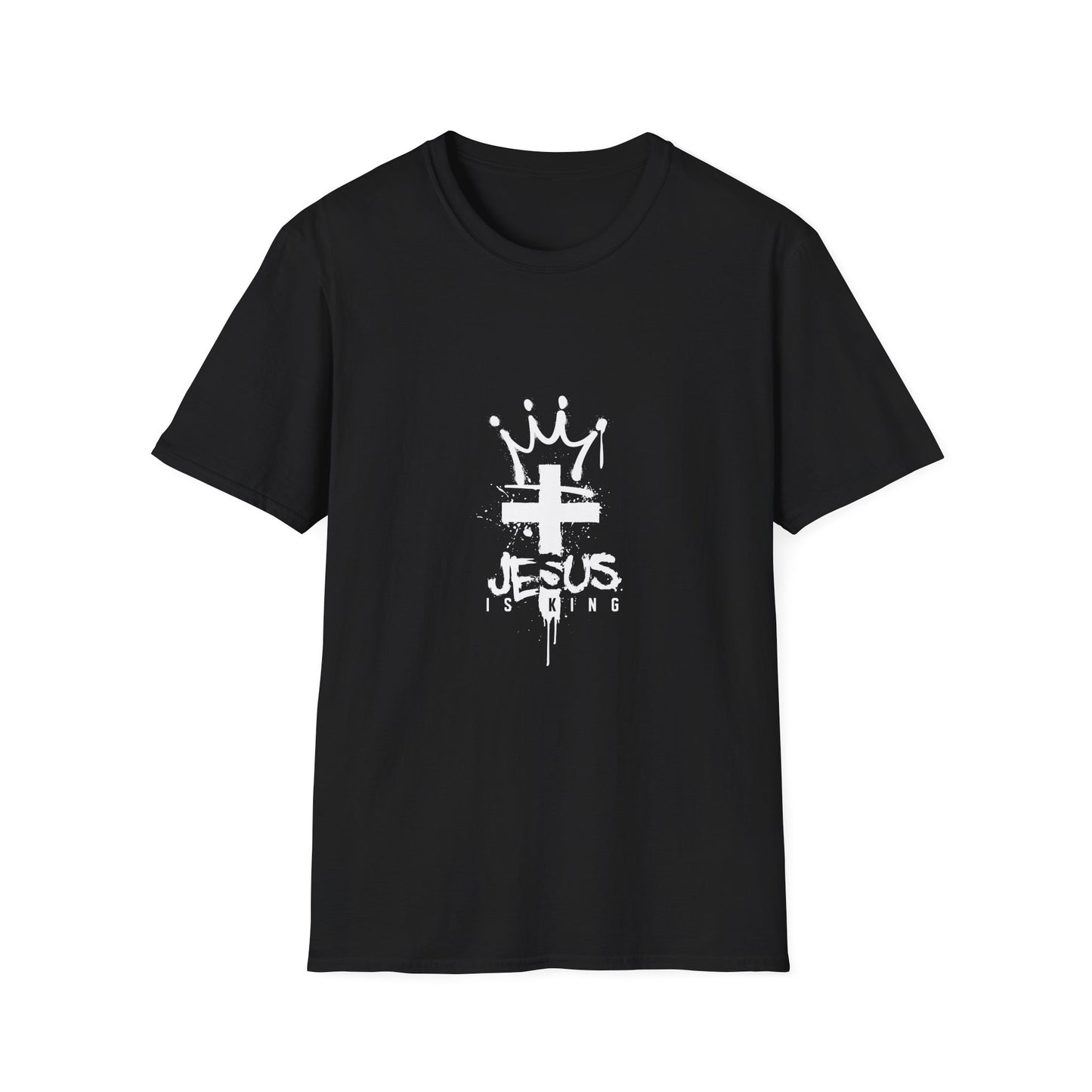 Jesus King T-Shirt — Crowned Cross Faith Graphic Tee