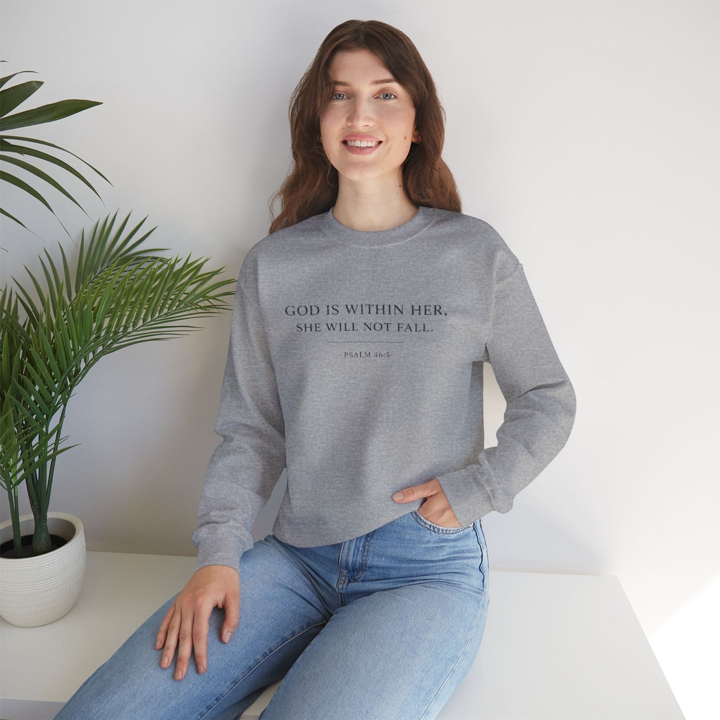 Embroidered Faith Crewneck Sweatshirt — Minimal Christian Pullover