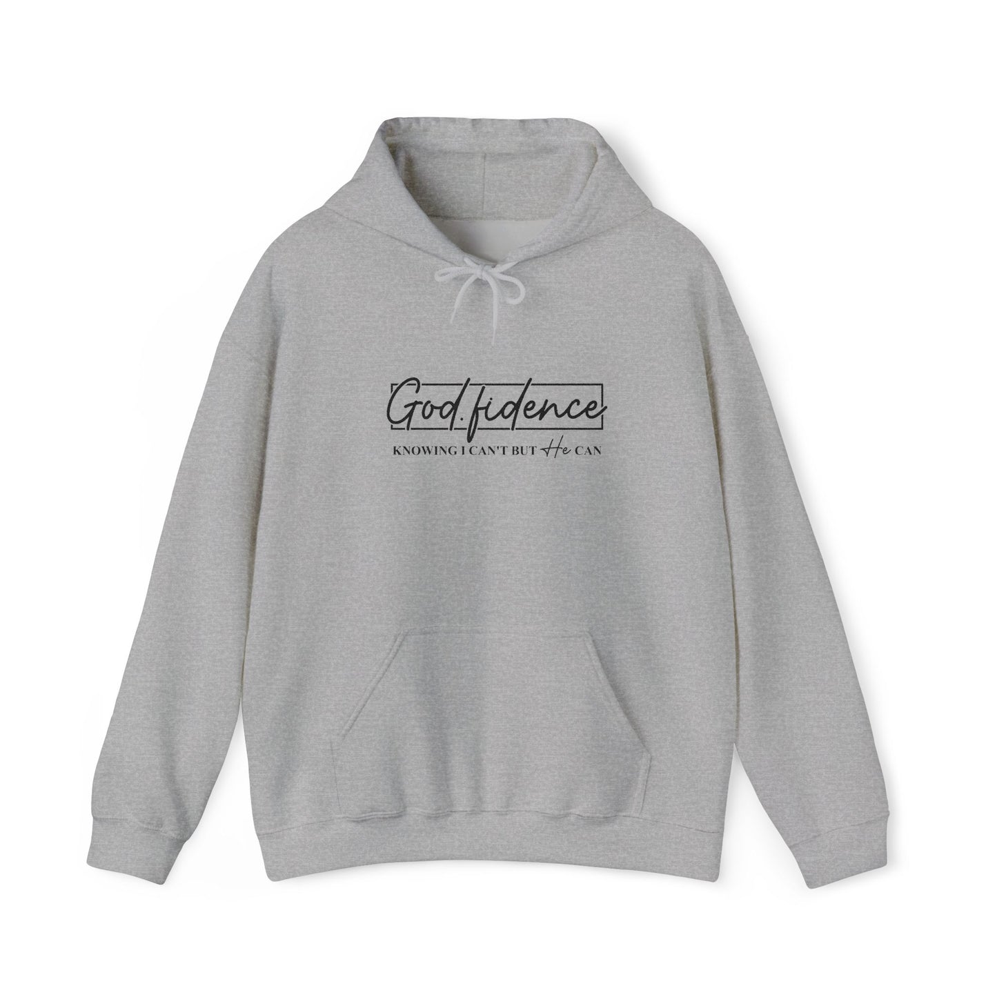 Embroidered "God.fidence" Hoodie — Faith Inspired Hooded Sweatshirt