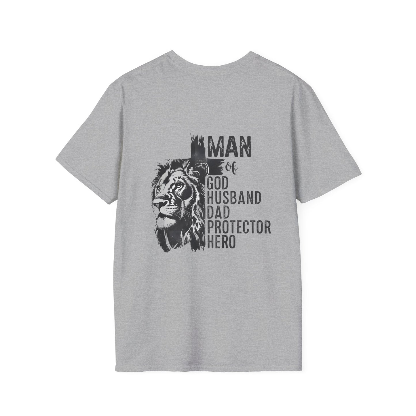 Lion Portrait Pocket T-Shirt — Minimalist Animal Graphic Tee
