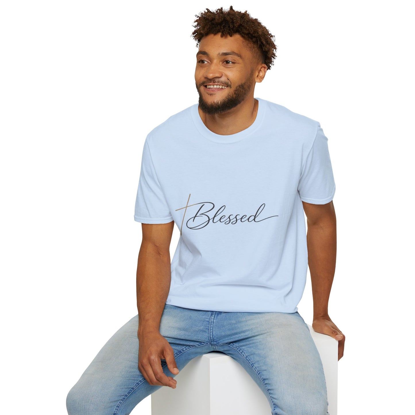 Minimal Gold Cross T-Shirt