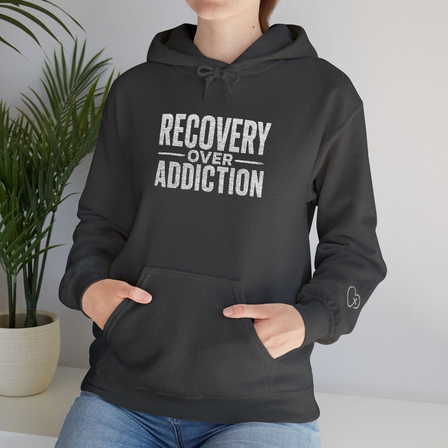 "Recovery over Addiction" Celebrate Your Recovery — Inspirational Recovery Pullover