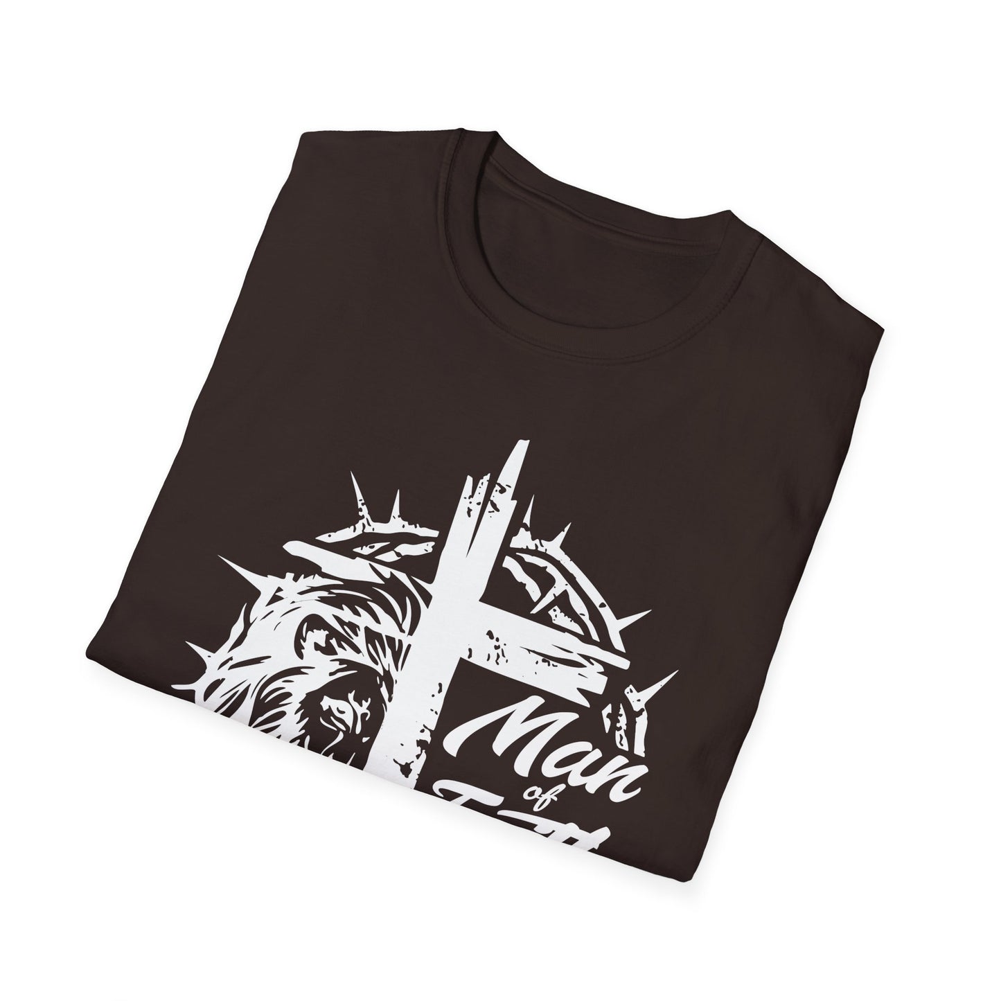 Faith Lion Cross T-Shirt — "Man of Faith" Christian Graphic Tee