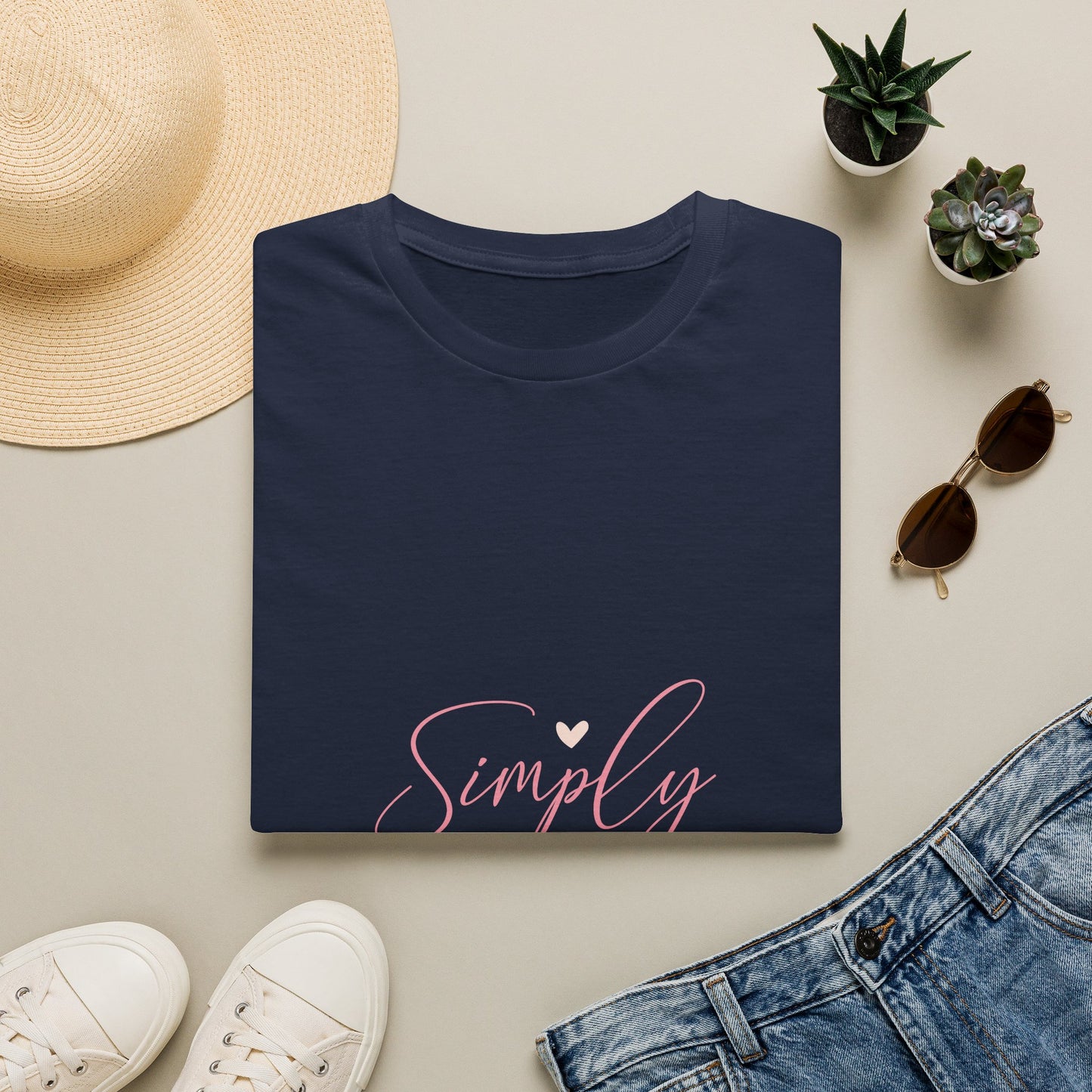 Simply Blessed T-Shirt — Pastel Script Faith Tee