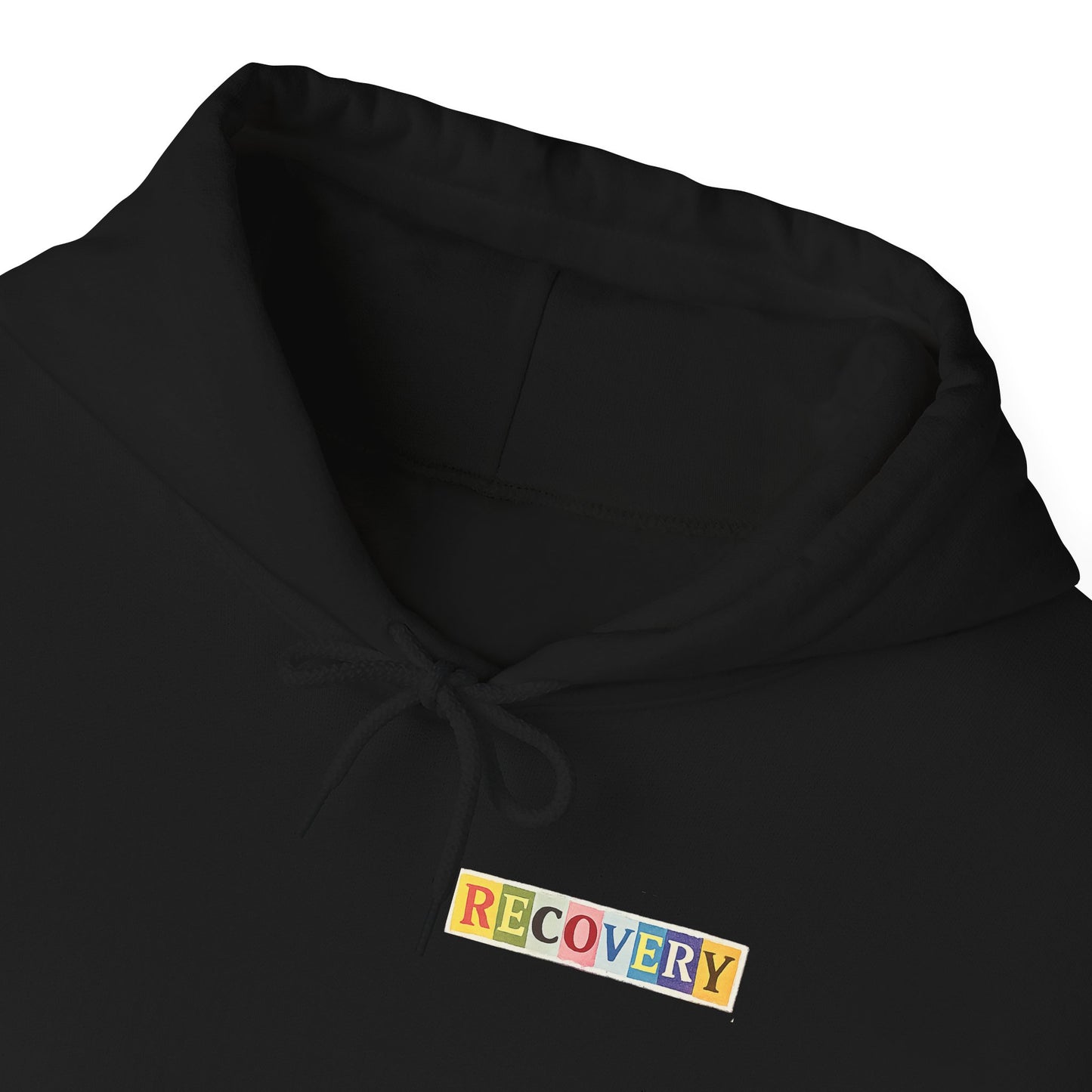 Recovery Words Hoodie — Inspirational Word Cloud Hooded Sweatshirt